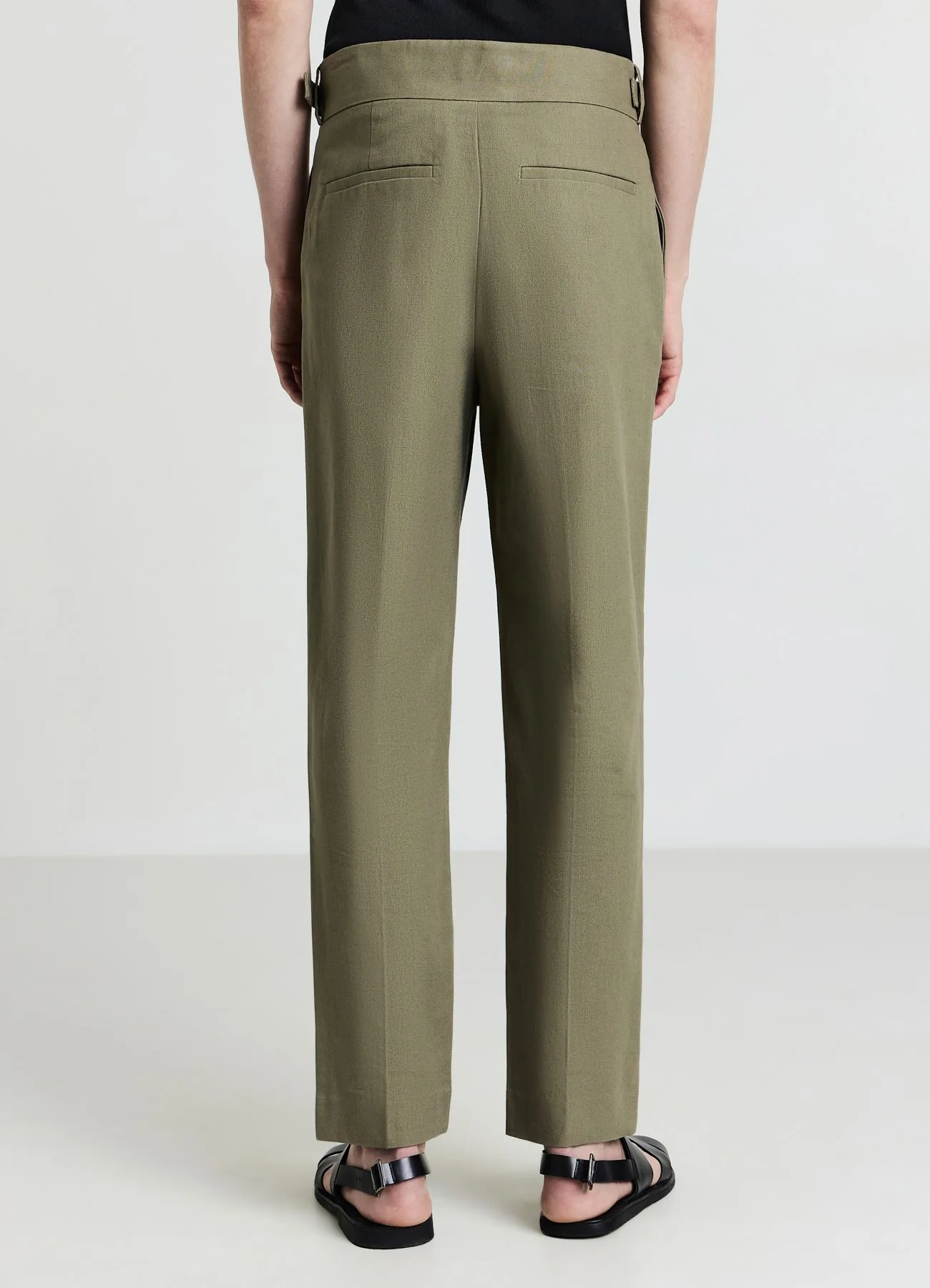Pantalone tinta unita con fibbia - Image 2