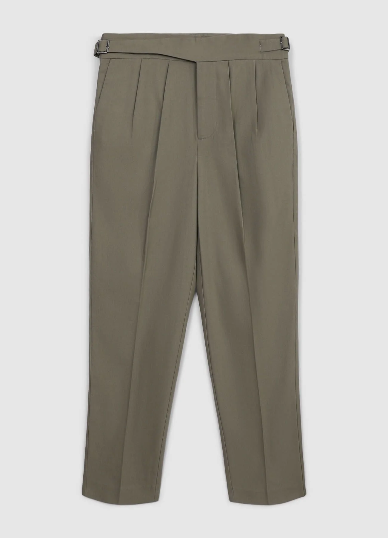 Pantalone tinta unita con fibbia - Image 4