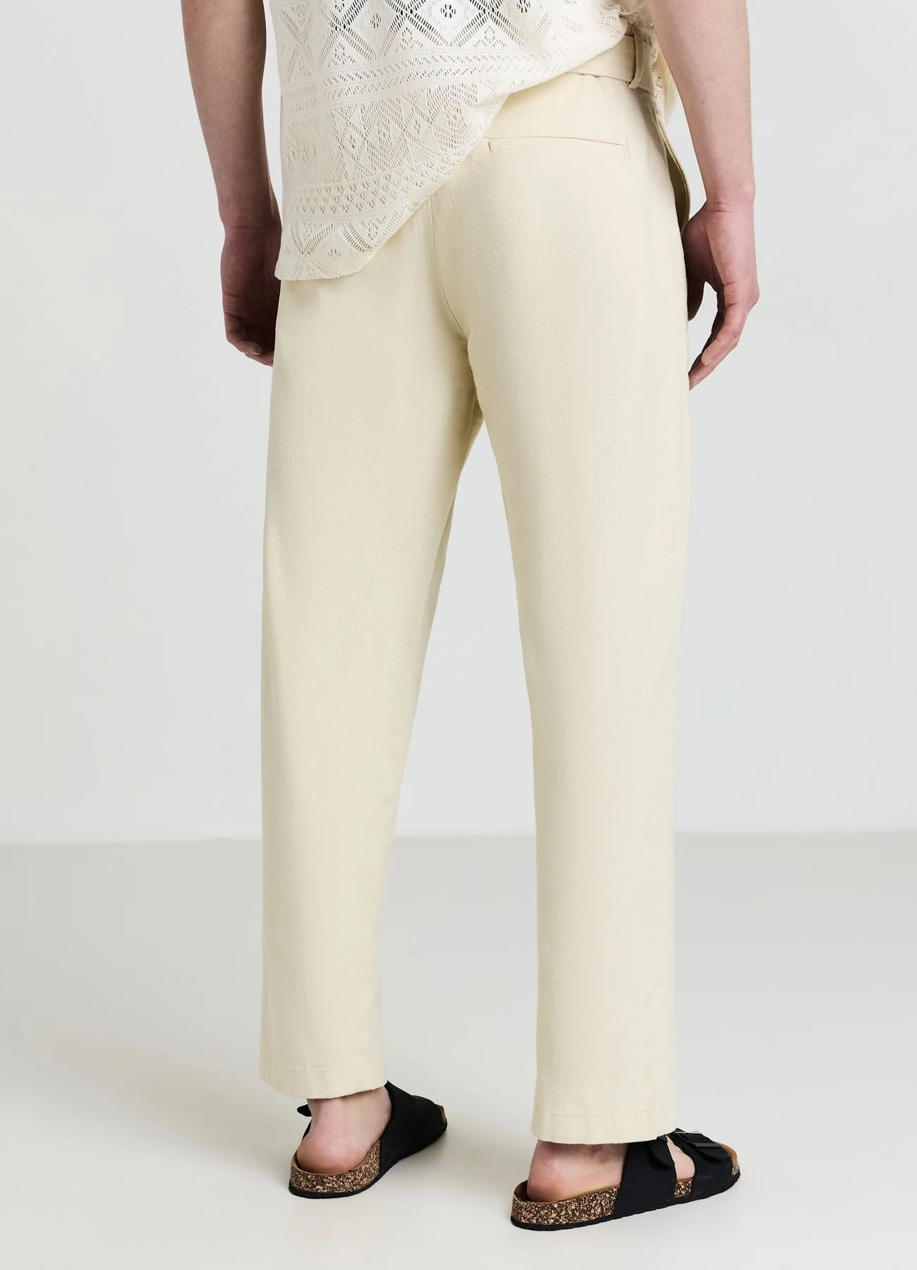 Pantalone wide leg con fusciacca - Image 3