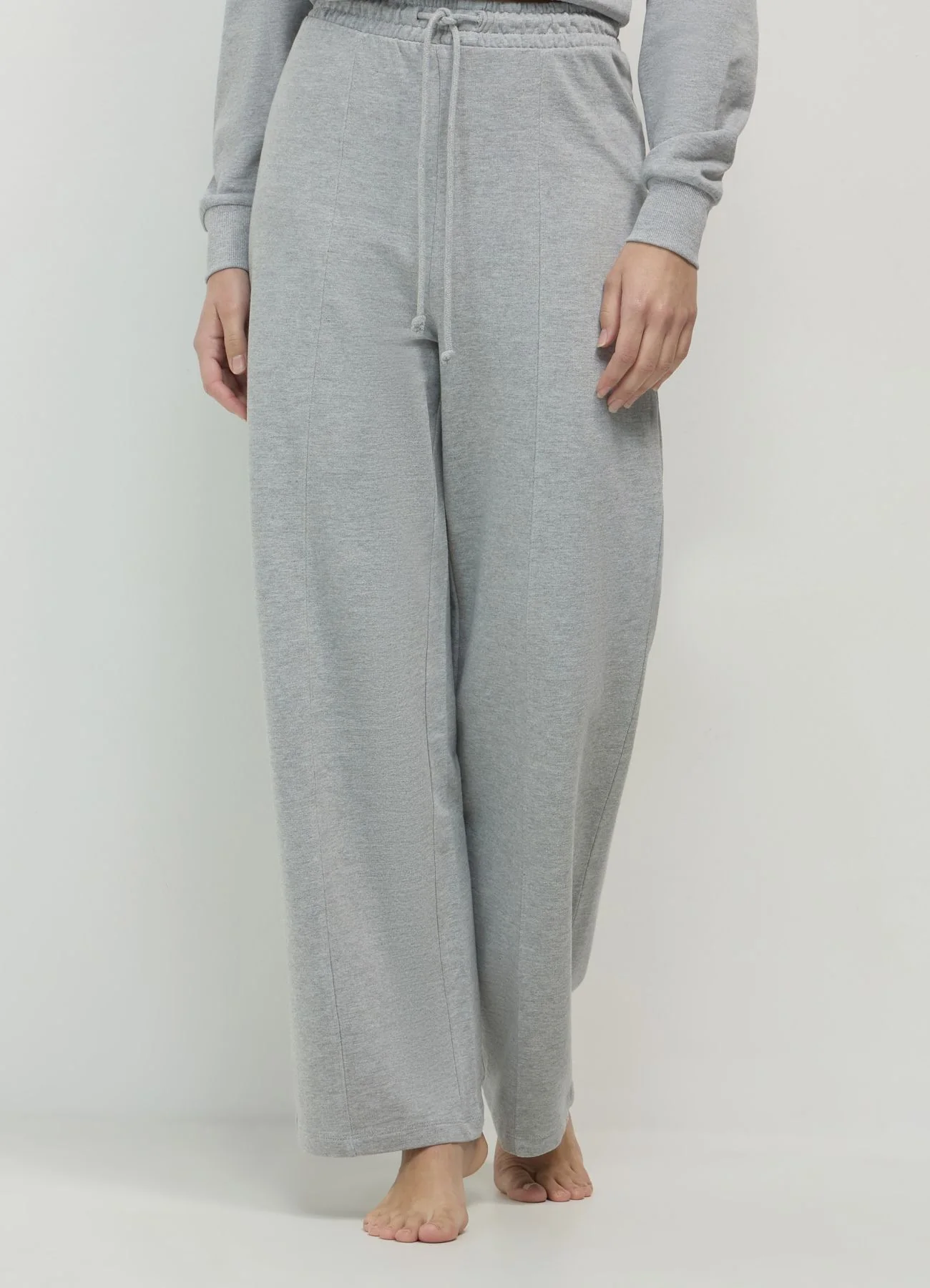 Pantaloni a palazzo in felpa - Image 3