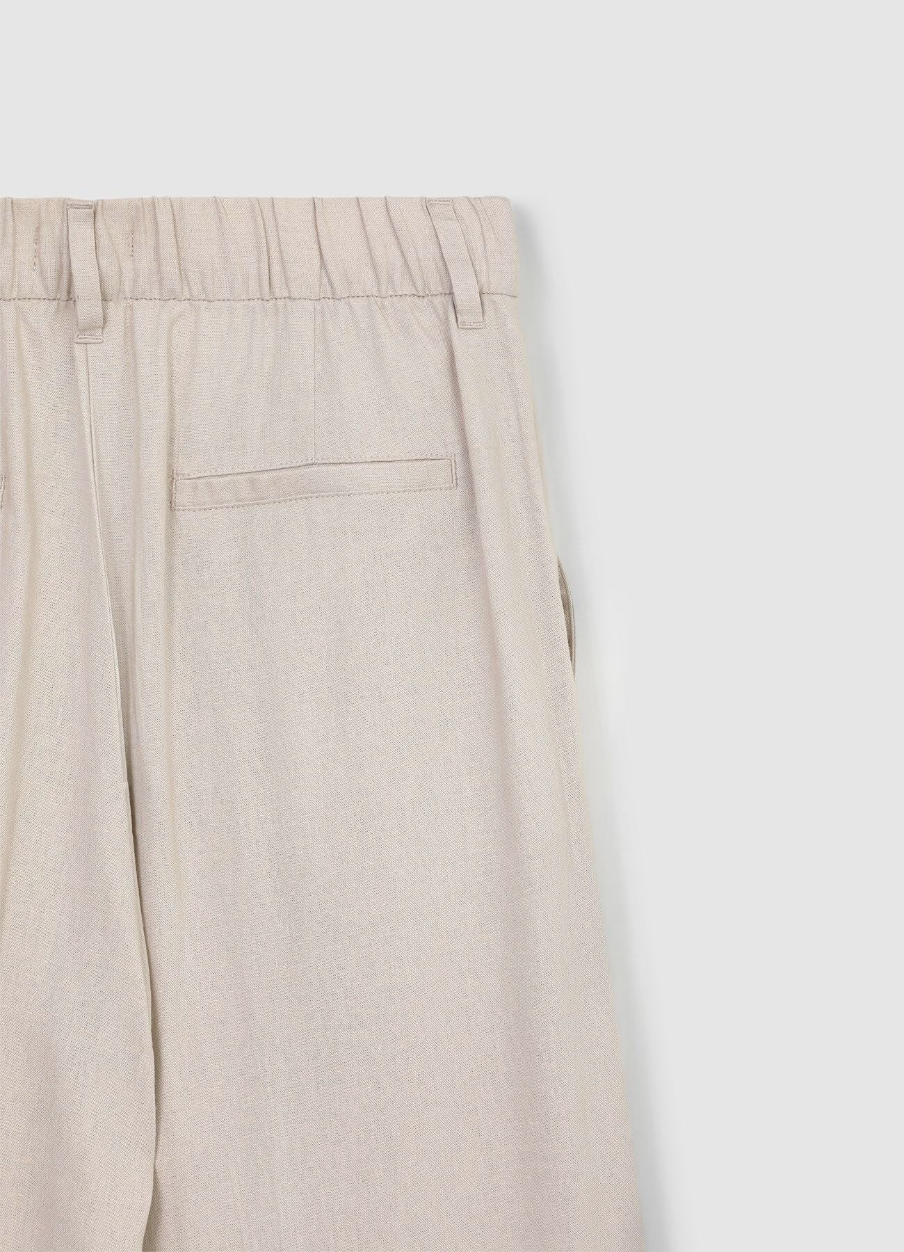 Pantaloni a palazzo misto lino - Image 5