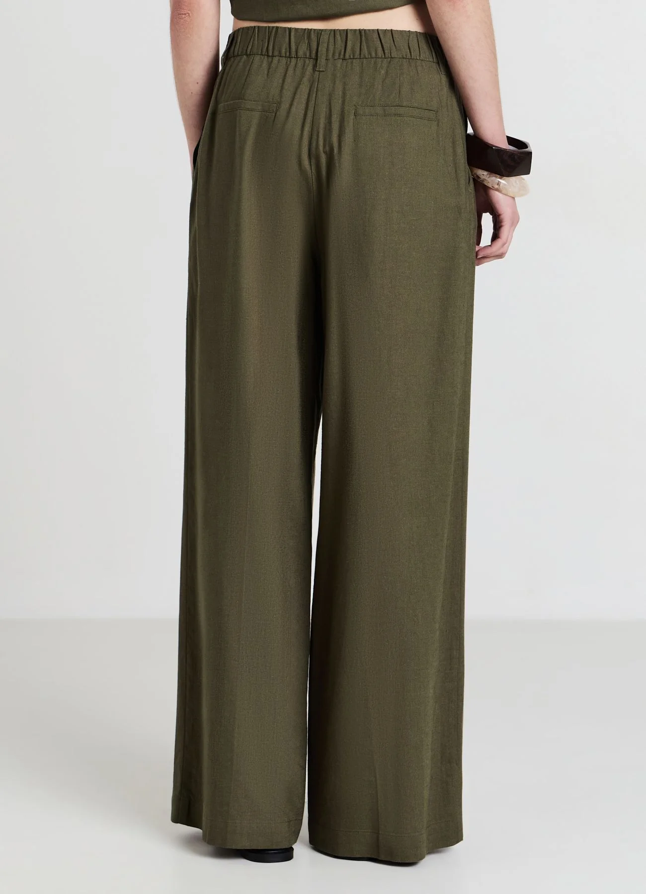 Pantaloni a palazzo misto lino - Image 3
