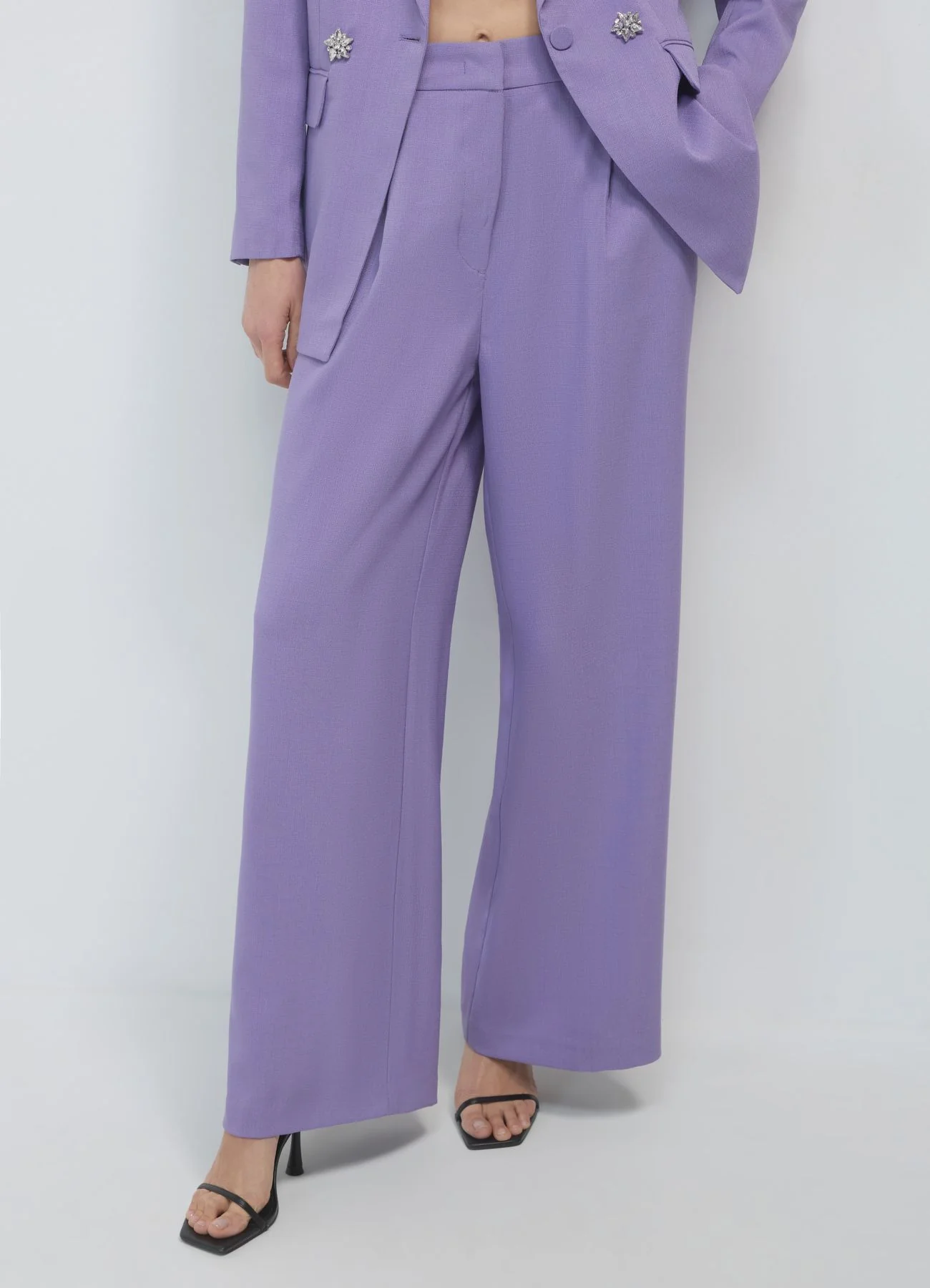 Pantaloni a palazzo tinta unita - Image 3