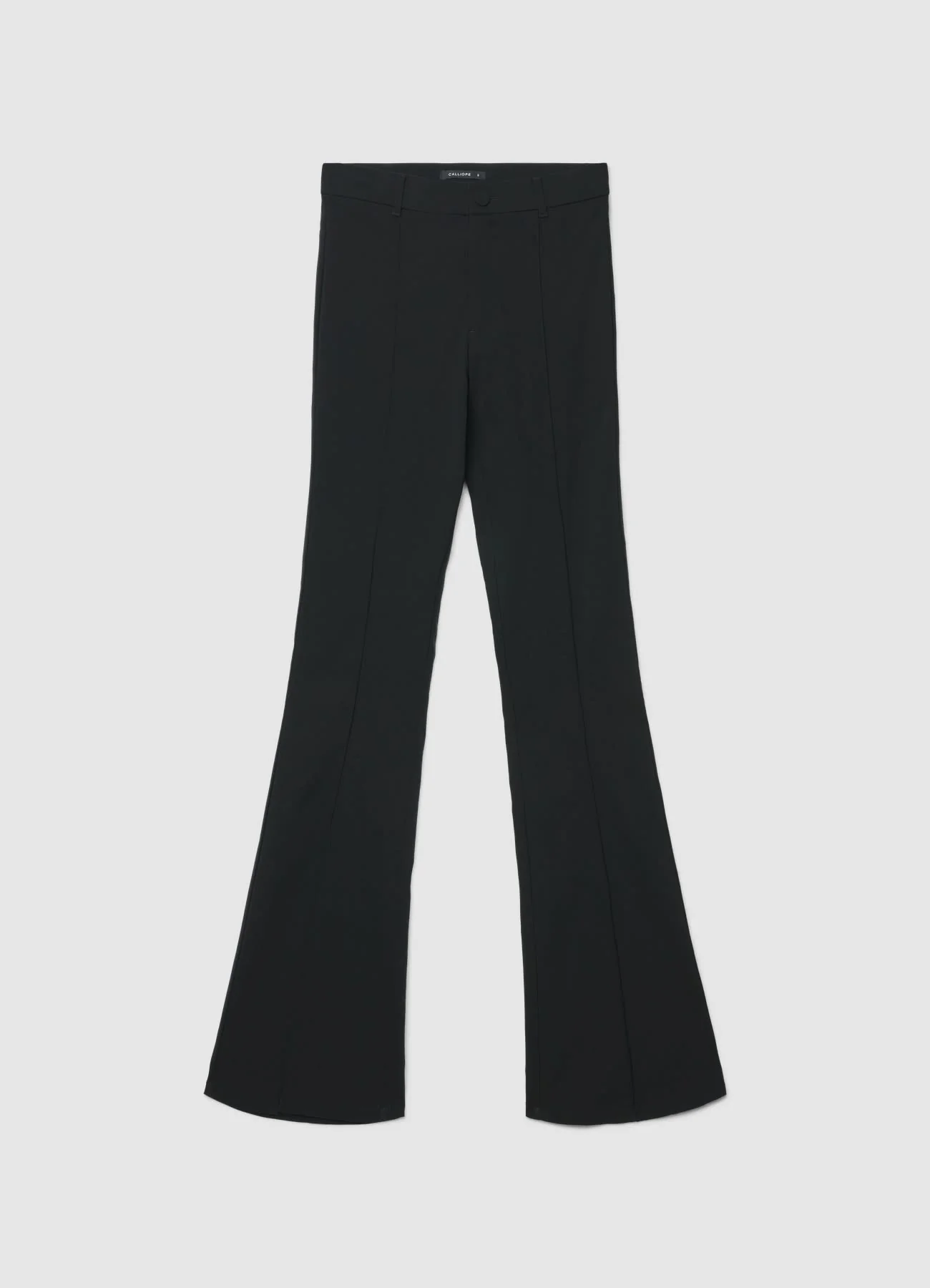 Pantaloni a zampa tinta unita - Image 4