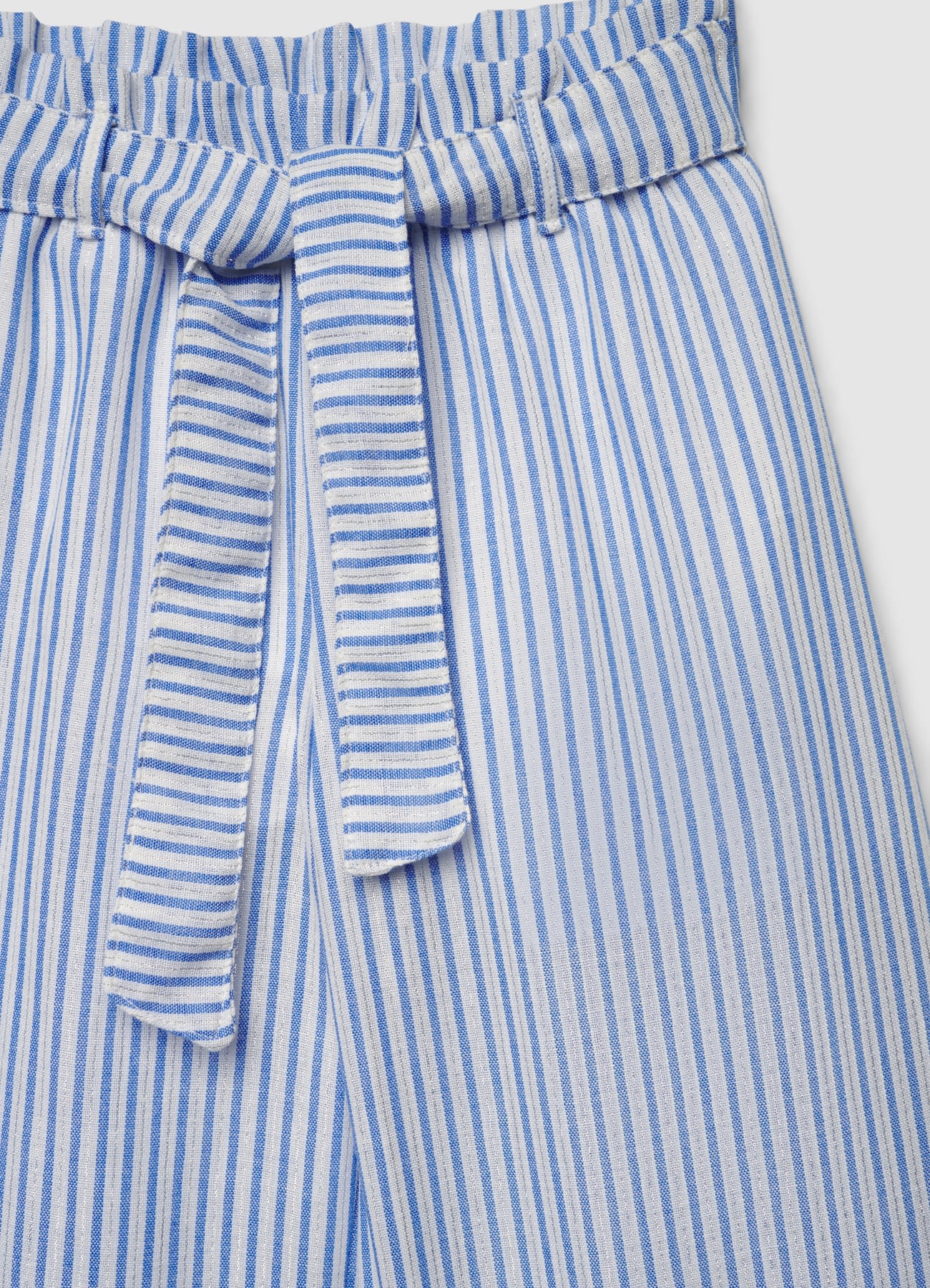Pantaloni ampi a righe con cintura