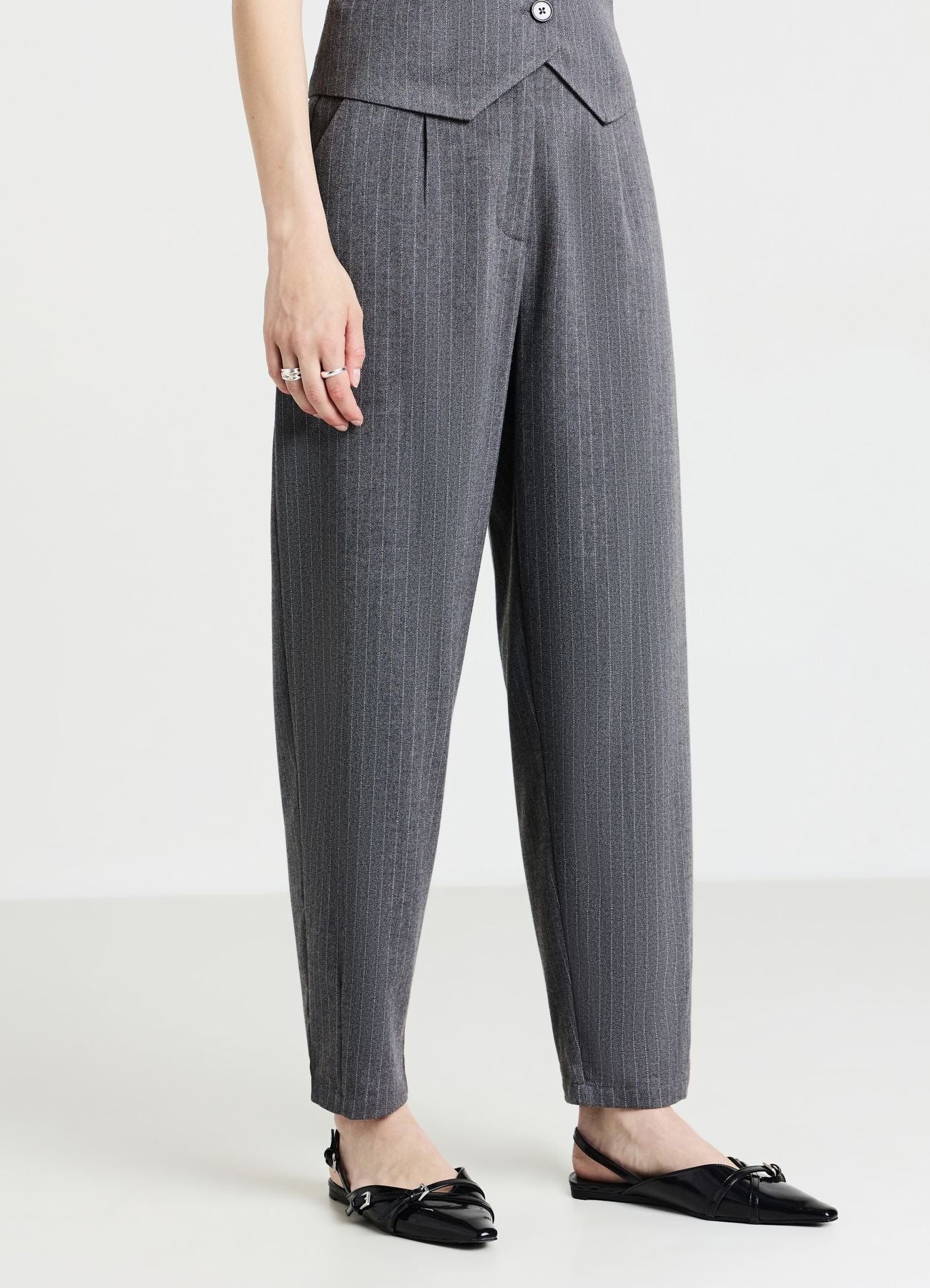 Pantaloni balloon gessati - Image 3