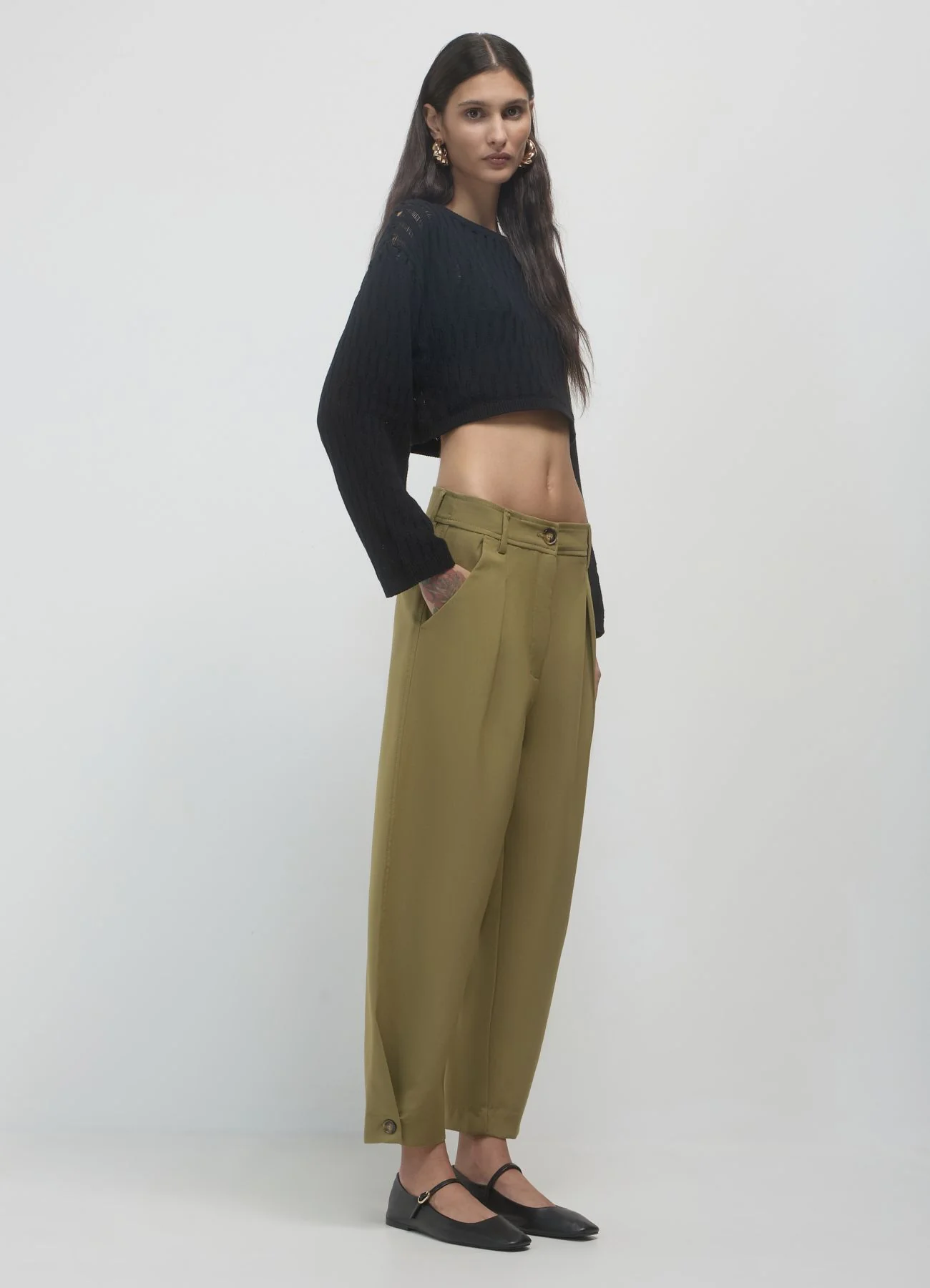 Pantaloni barrel fit