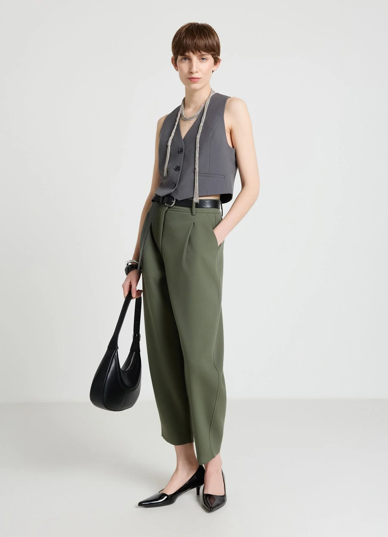 Pantaloni barrel fit