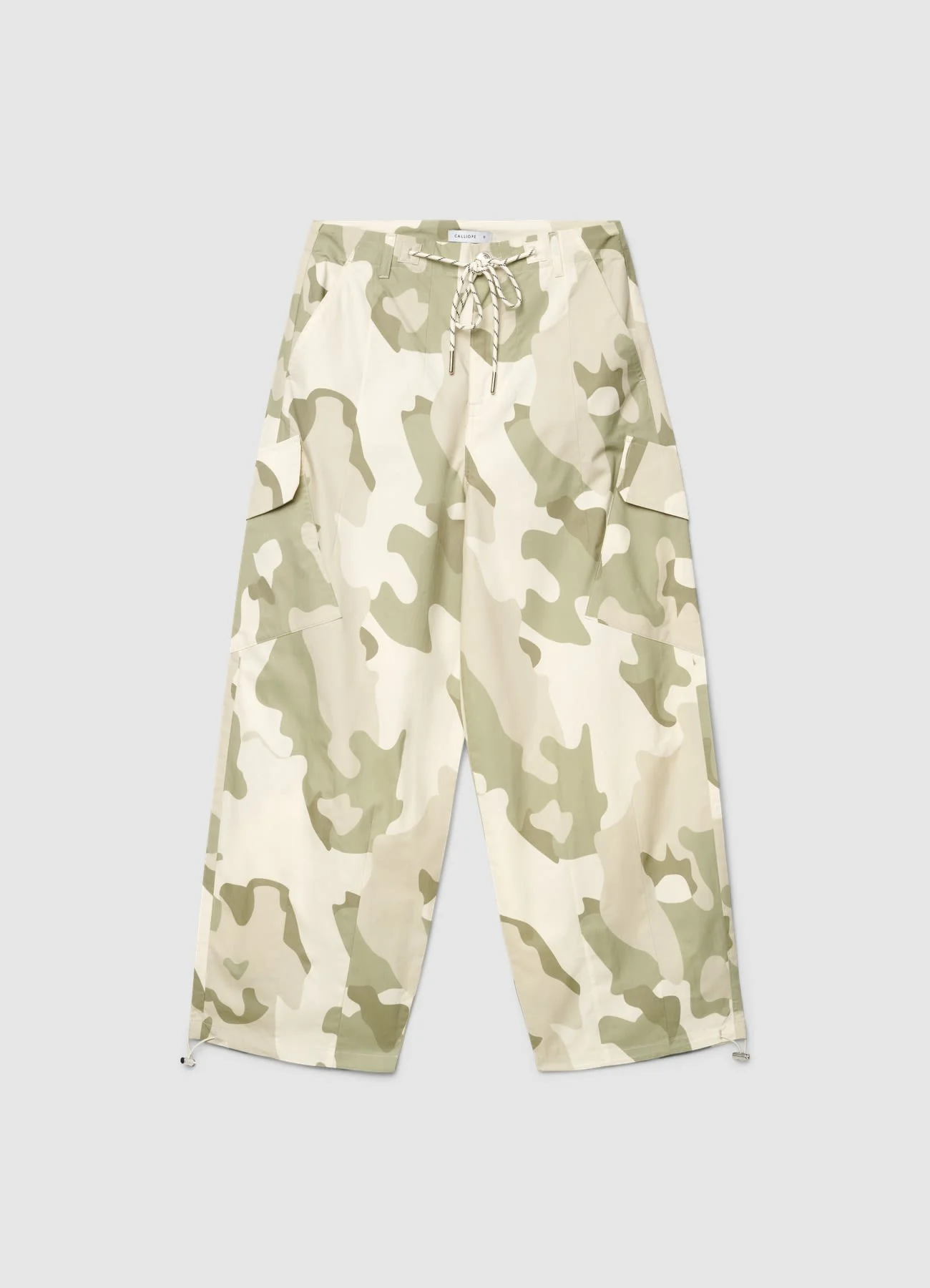 Pantaloni cargo con stampa camouflage e coulisse - Image 6