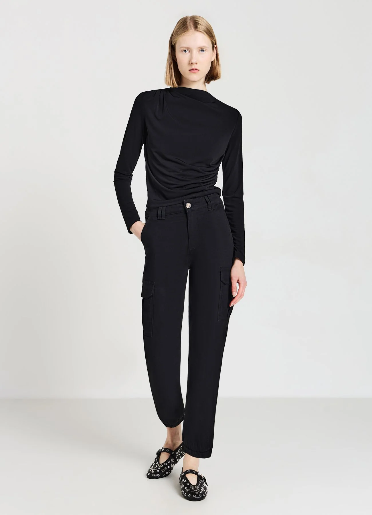 Pantaloni cargo in cotone - Image 3