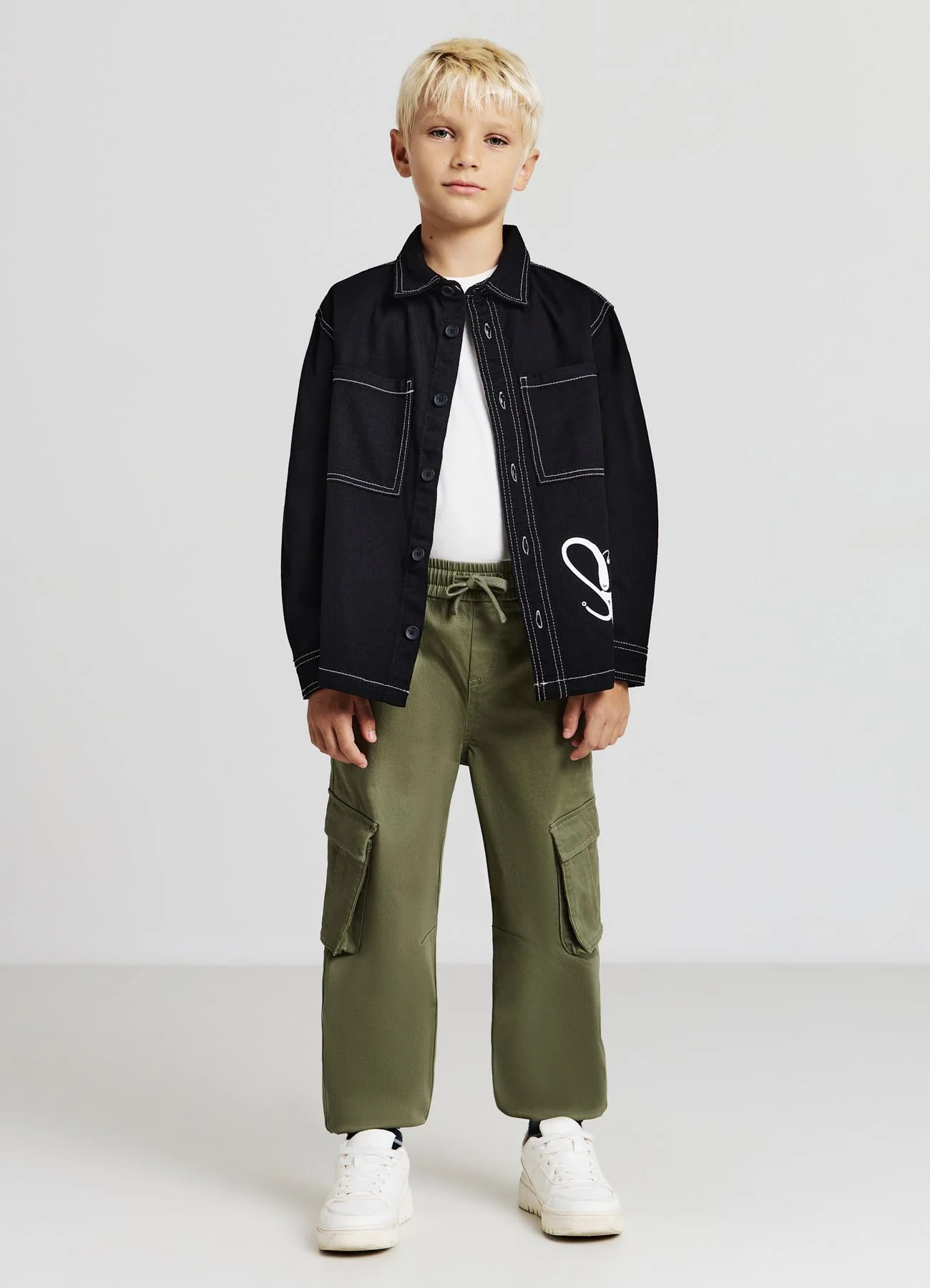 Pantaloni cargo in cotone - Image 3