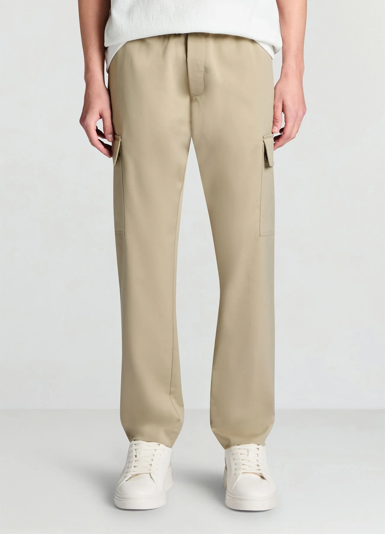 Pantaloni cargo jogger con coulisse