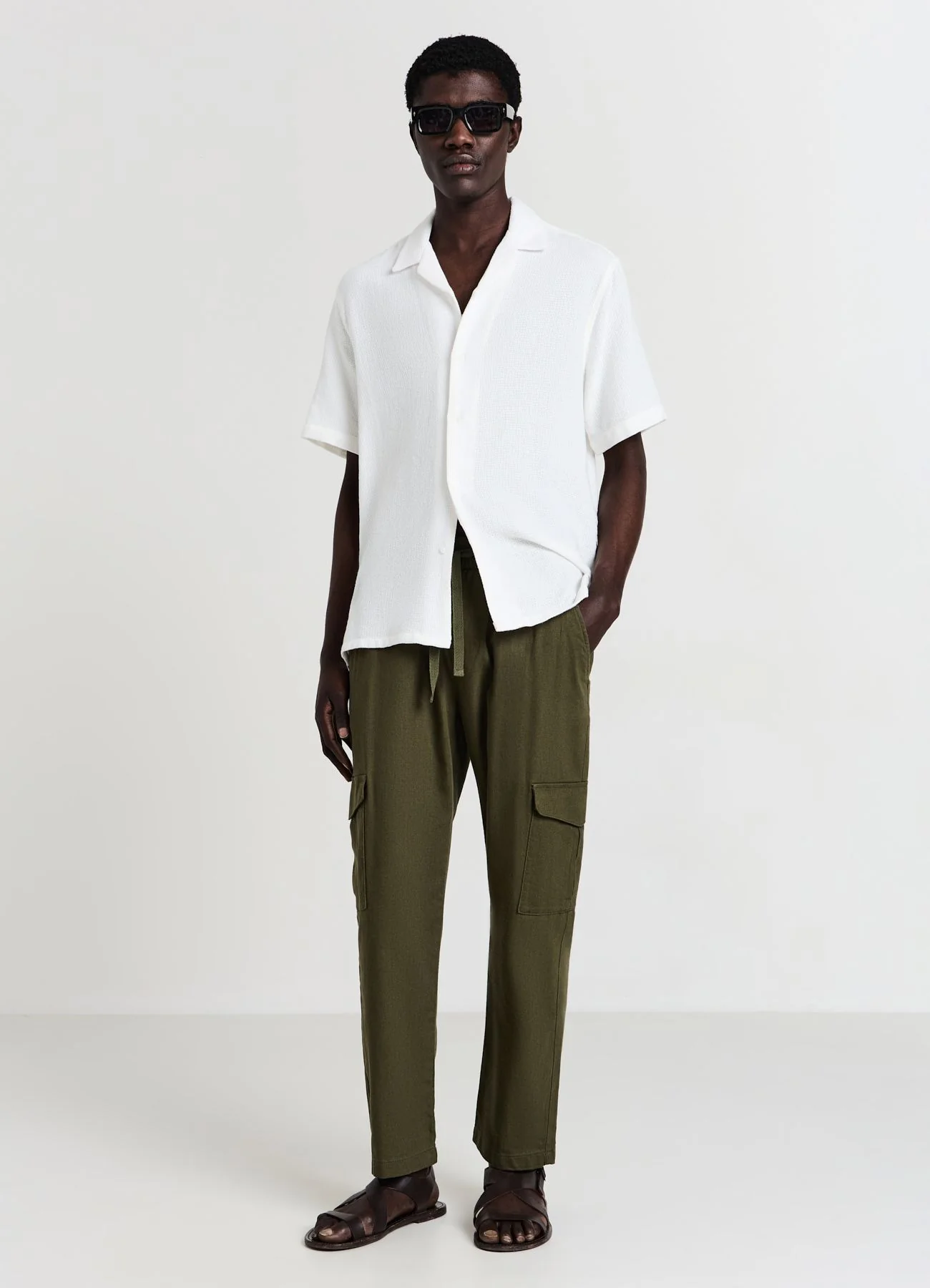 Pantaloni cargo tinta unita