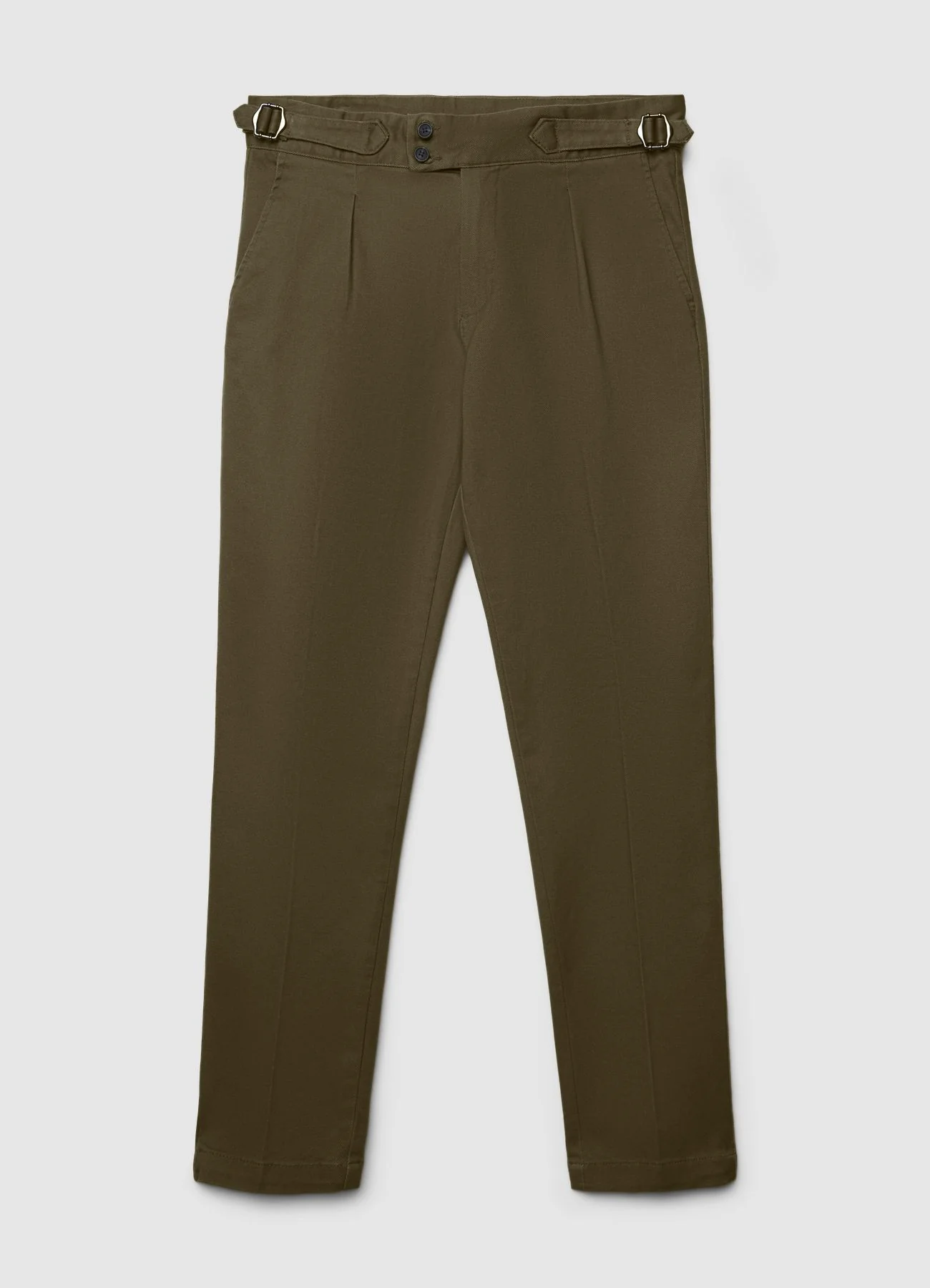 Pantaloni chino con pinces e fibbie laterali - Image 4