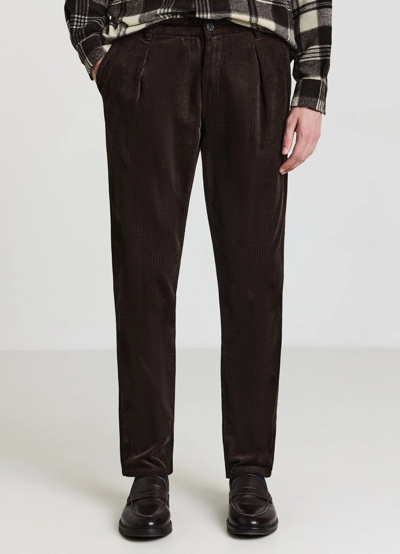 Pantaloni chino effetto velluto