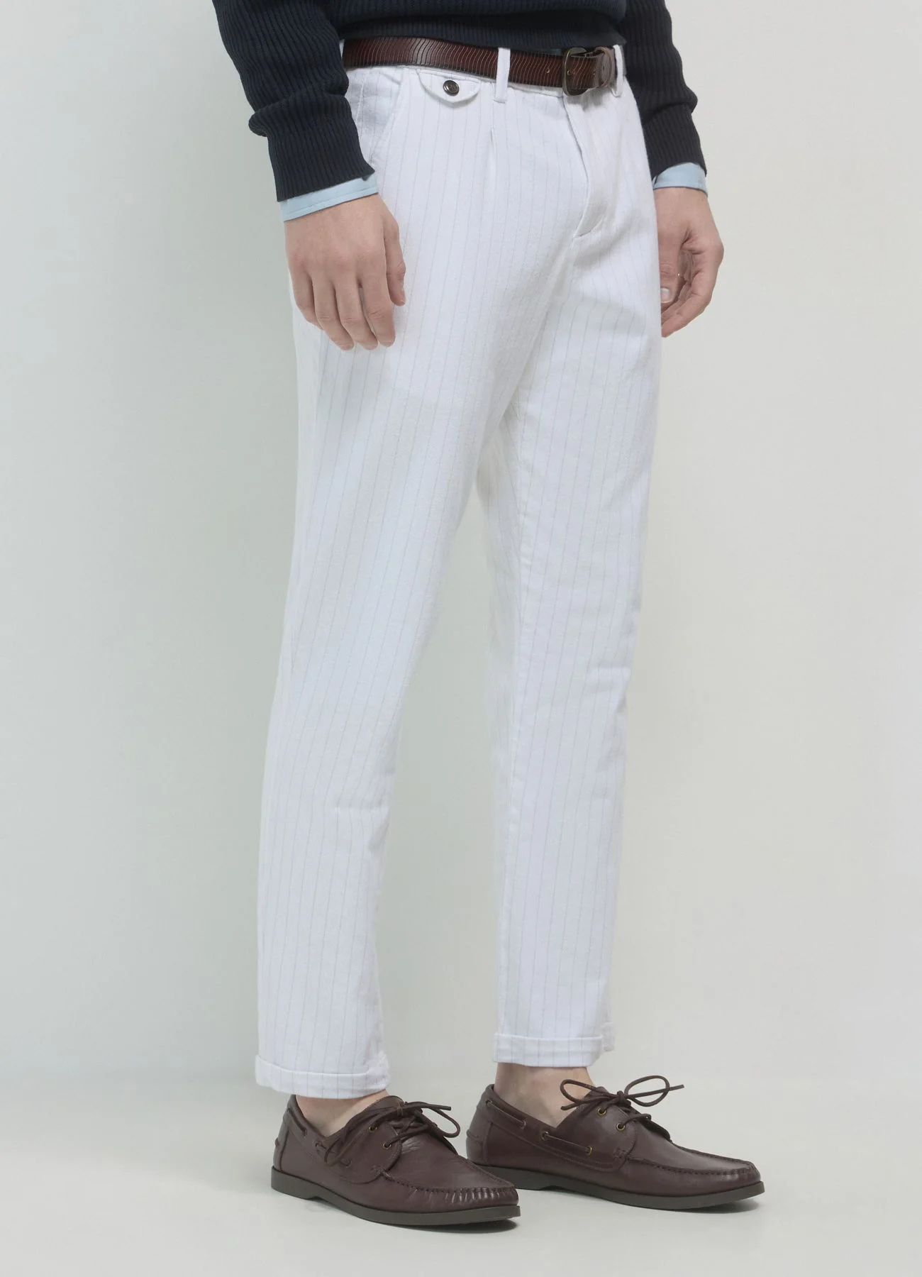 Pantaloni chino fantasia gessata - Image 3