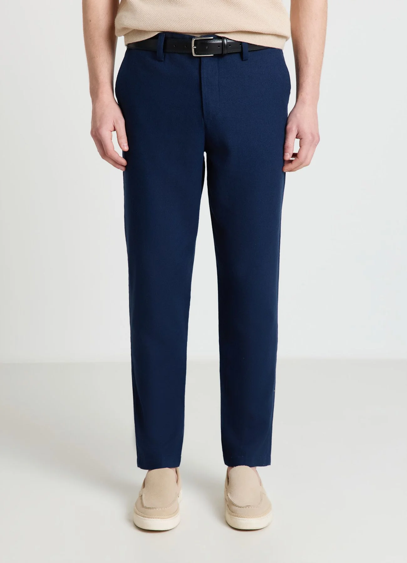 Pantaloni chino misto lino