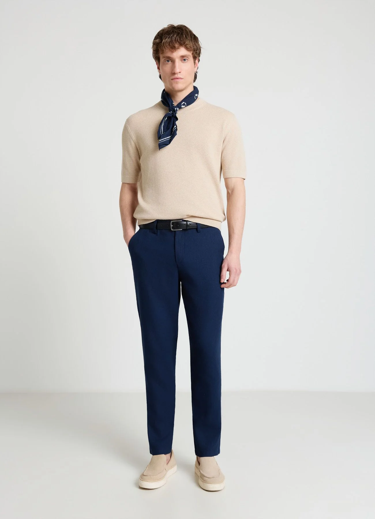 Pantaloni chino misto lino - Image 2