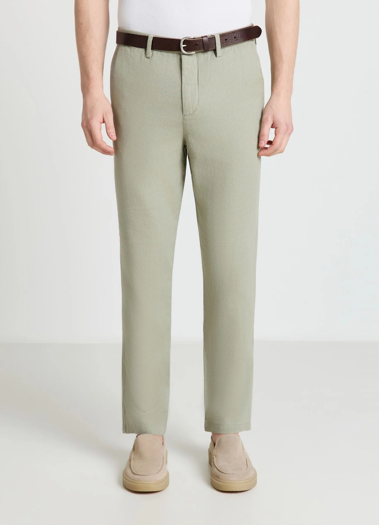 Pantaloni chino misto lino - Image 2