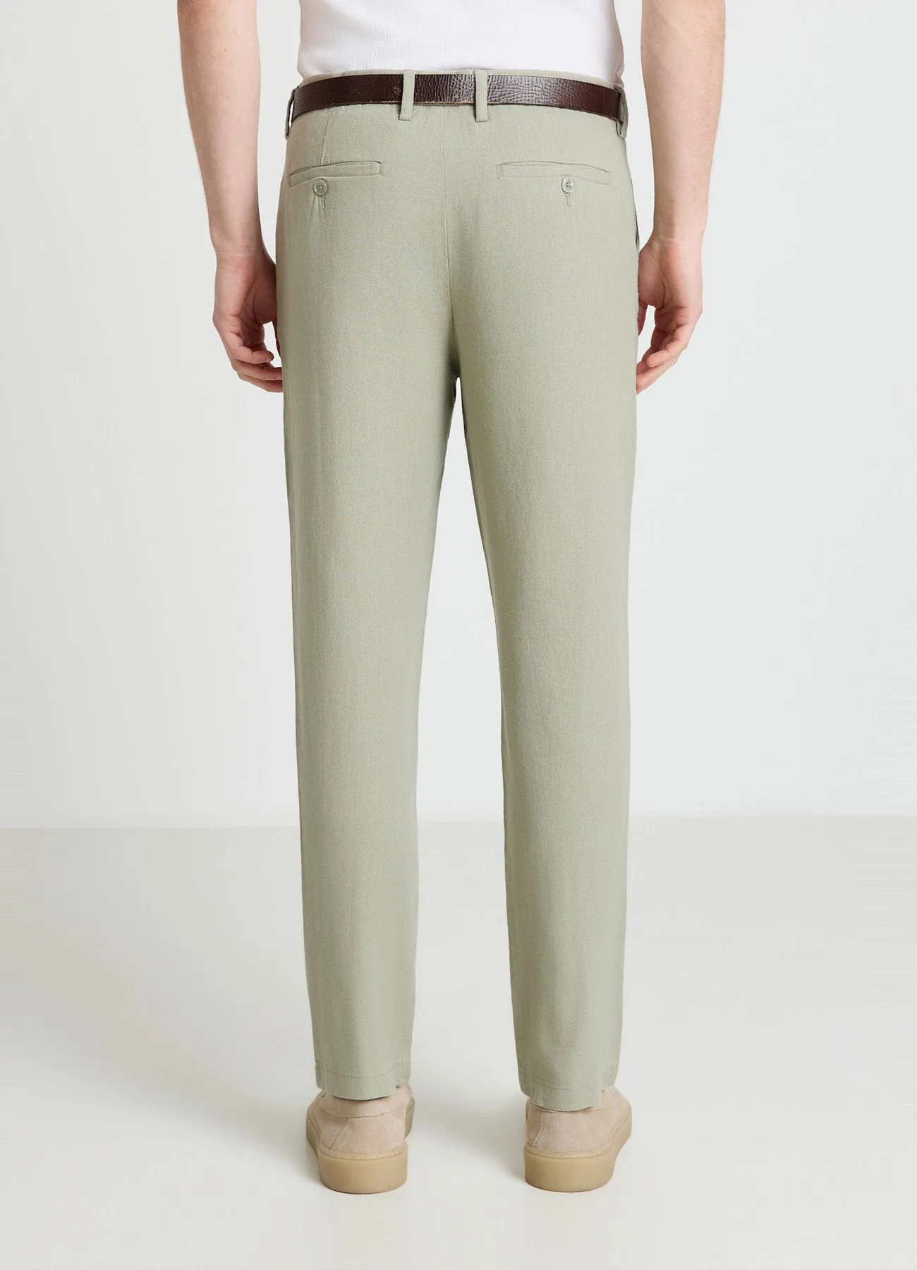 Pantaloni chino misto lino - Image 3