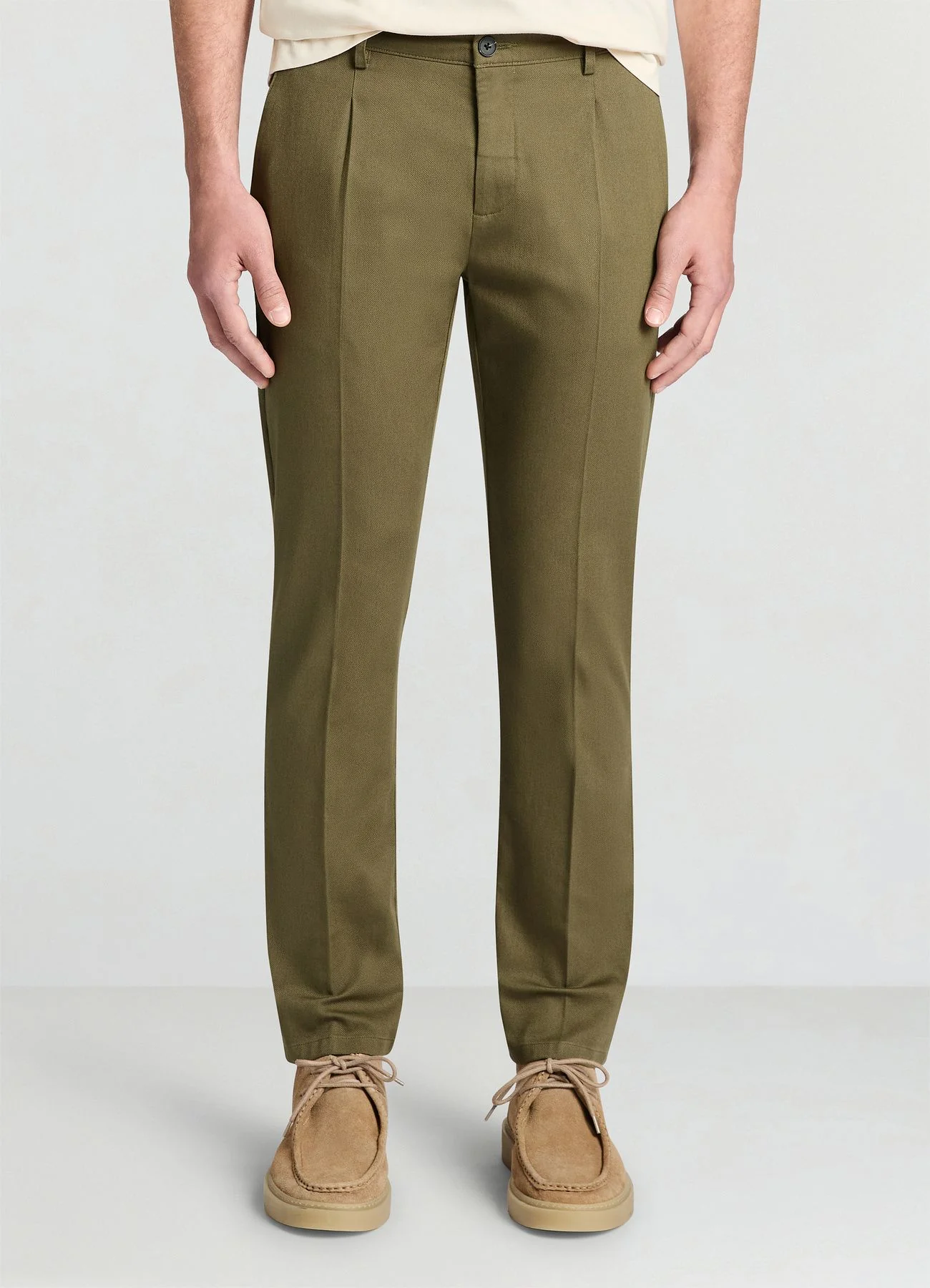 Pantaloni chino vita con elastico