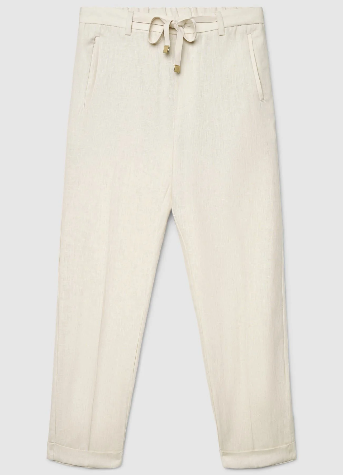 Pantaloni con coulisse in lino - Image 4