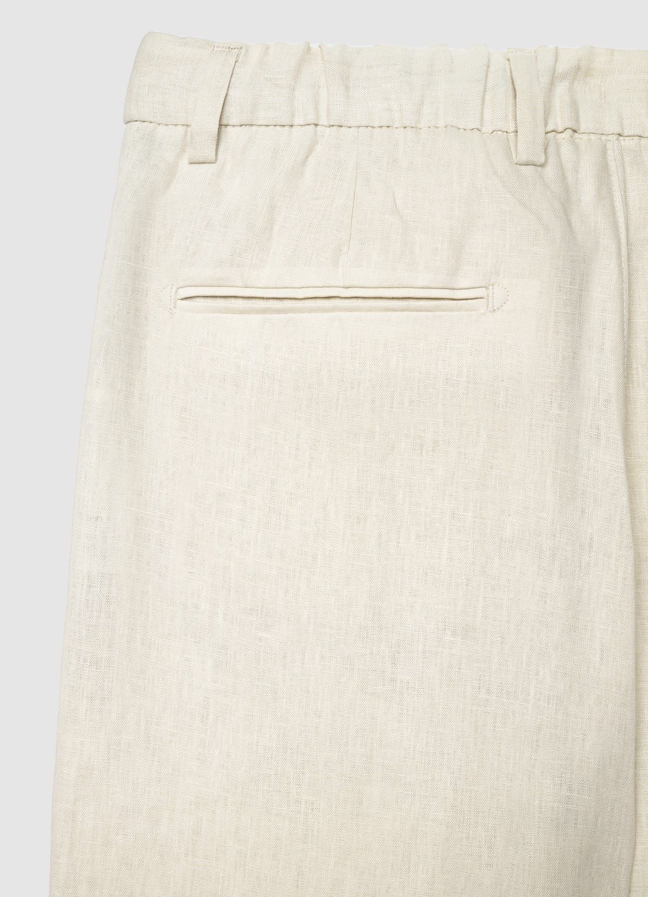 Pantaloni con coulisse in lino - Image 5