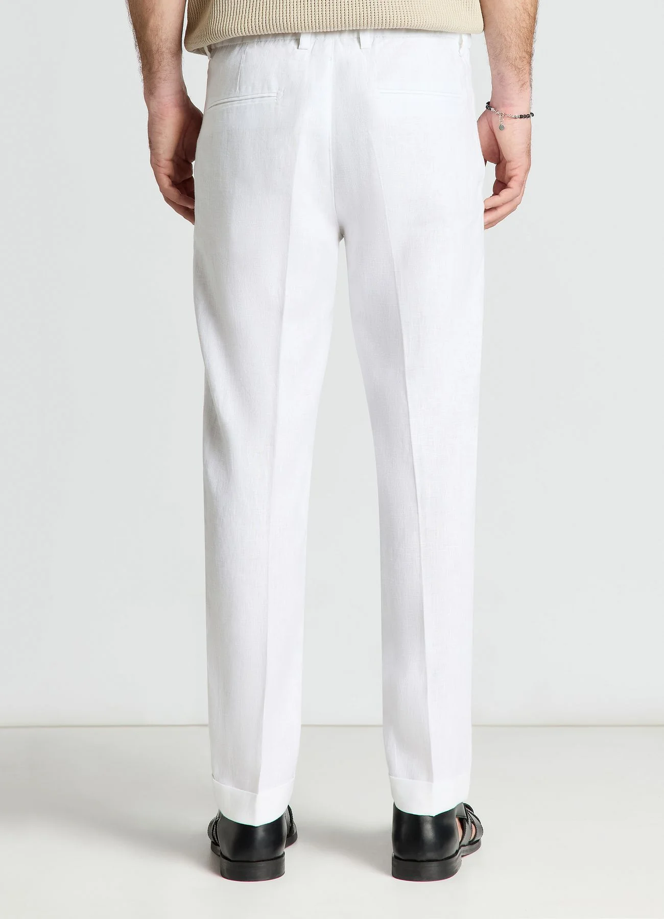 Pantaloni con coulisse in lino - Image 3