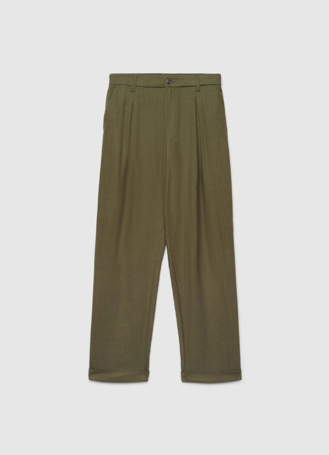 Pantaloni con pences e tasche alla francese a tinta unita - Image 4