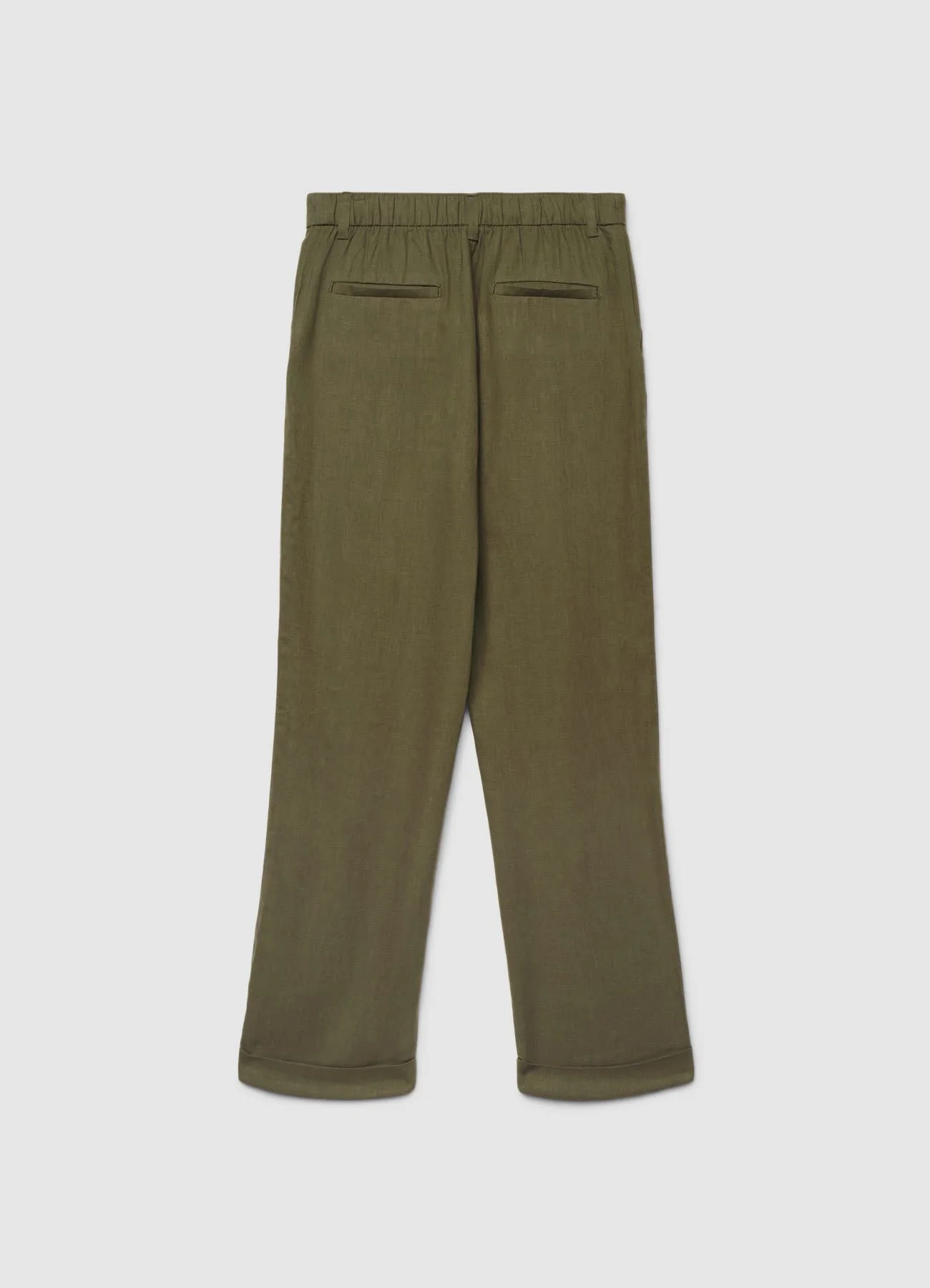 Pantaloni con pences e tasche alla francese a tinta unita - Image 6