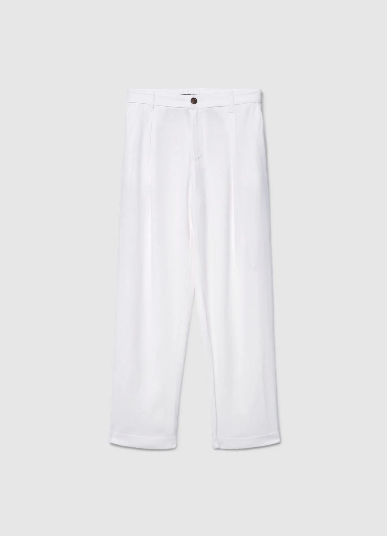 Pantaloni con pince in misto lino - Image 4