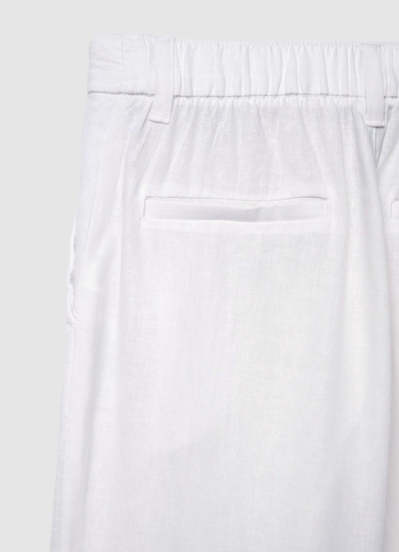 Pantaloni con pince in misto lino - Image 6