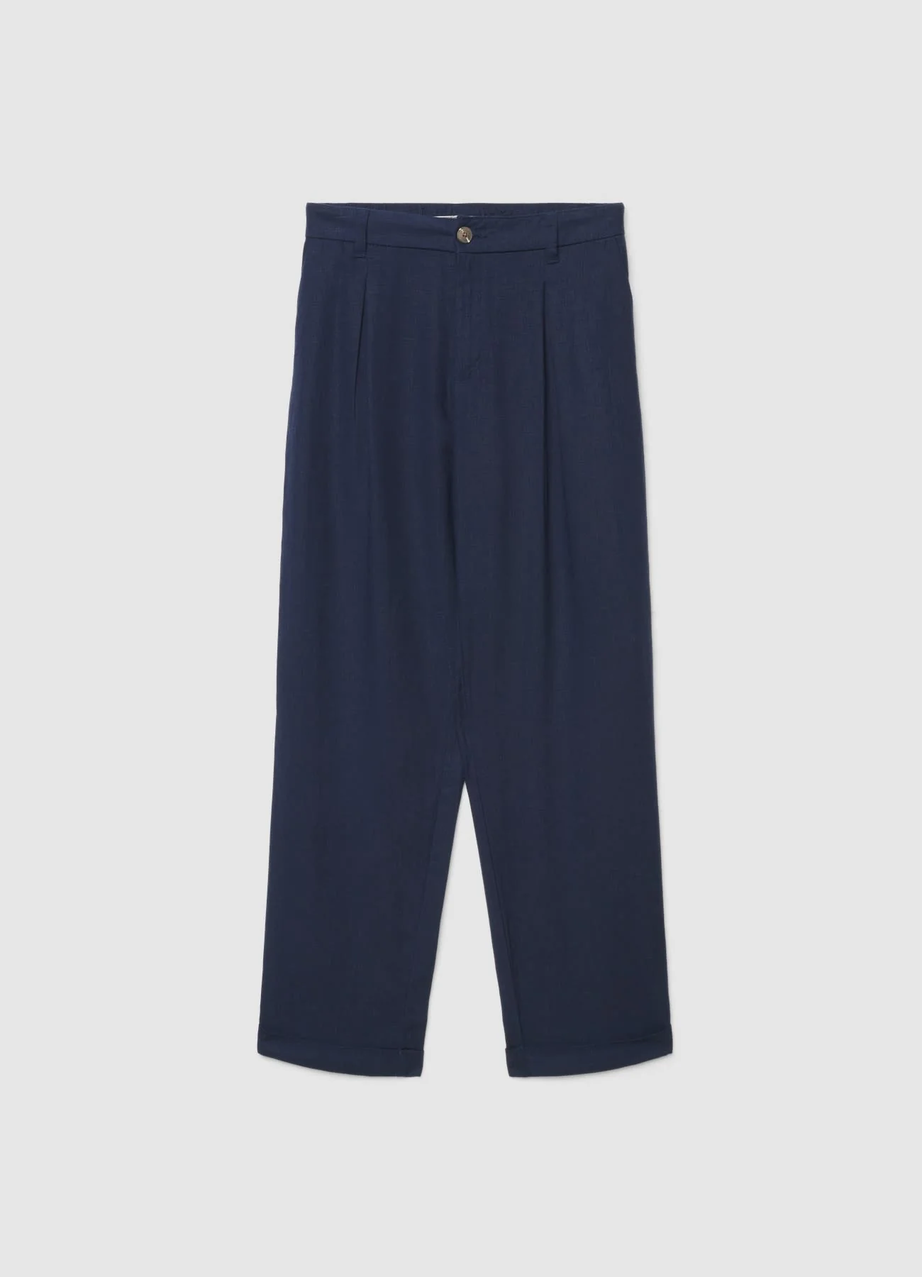 Pantaloni con pince in misto lino - Image 4