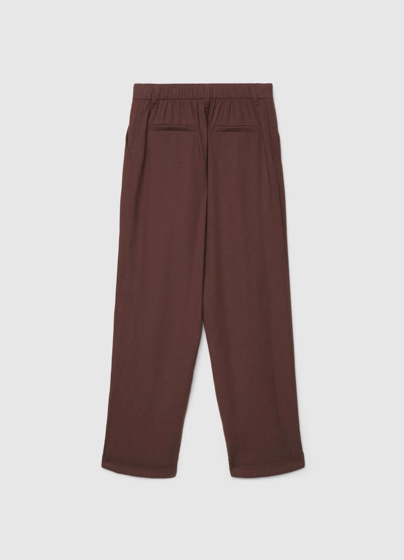 Pantaloni con pince in misto lino - Image 4