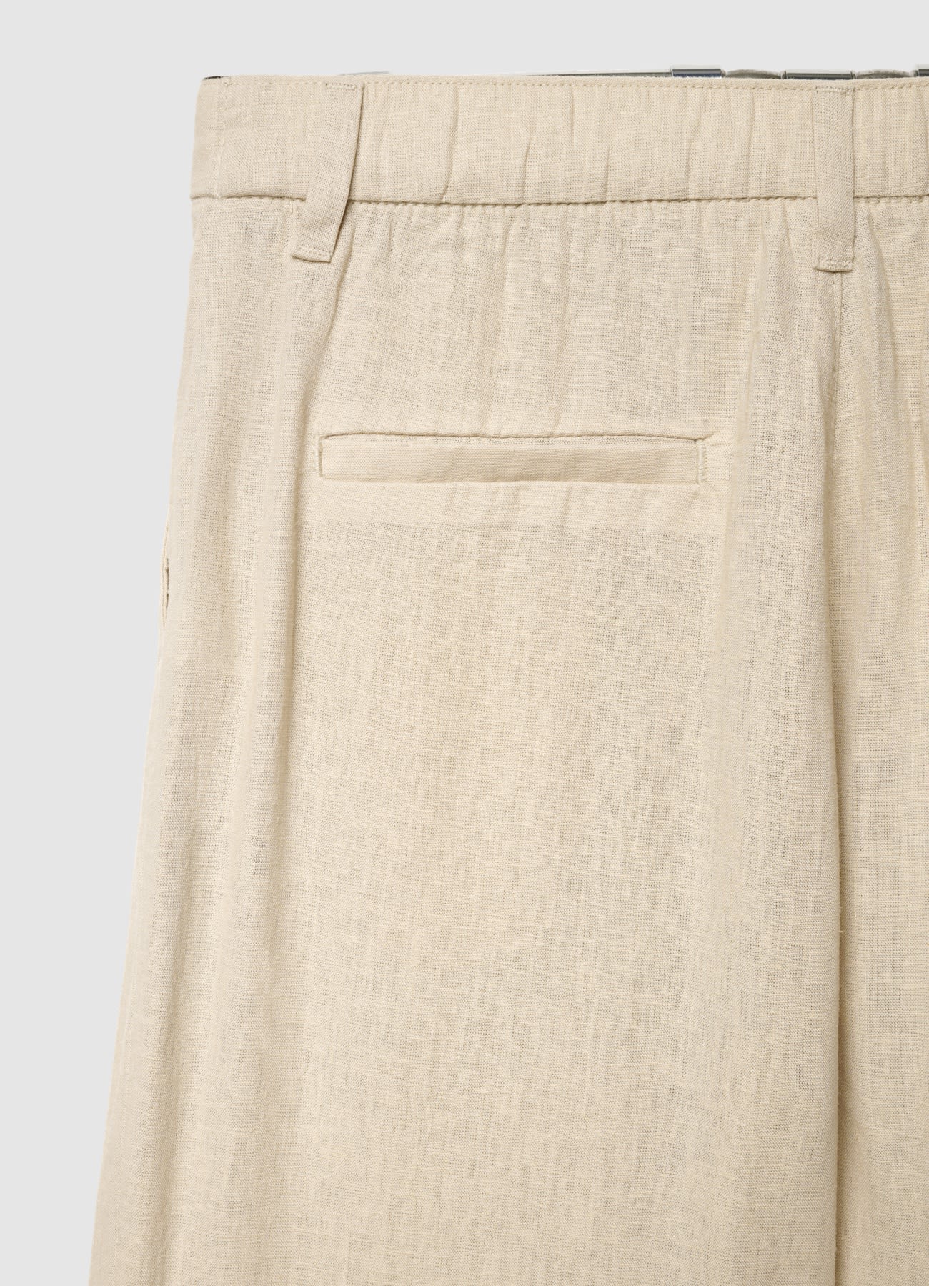 Pantaloni con pince in misto lino - Image 6