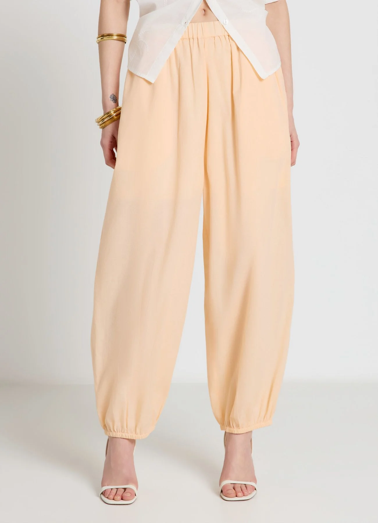 Pantaloni con vita elasticizzata - Image 3