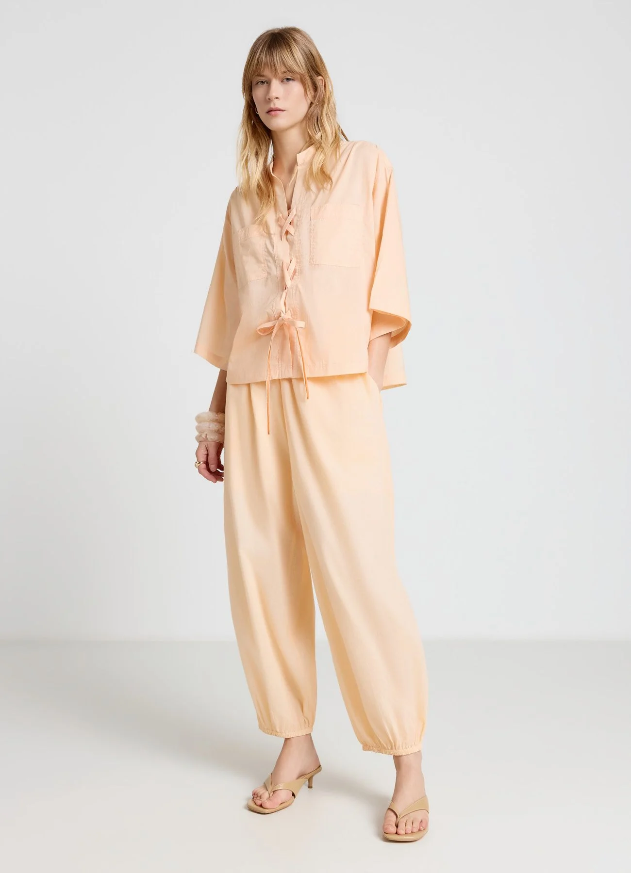 Pantaloni con vita elasticizzata - Image 4