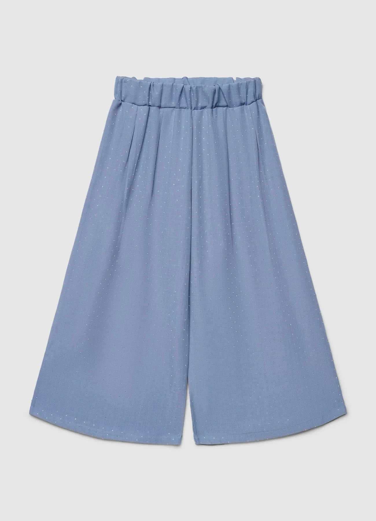 Pantaloni crop a gamba ampia con strass - Image 2