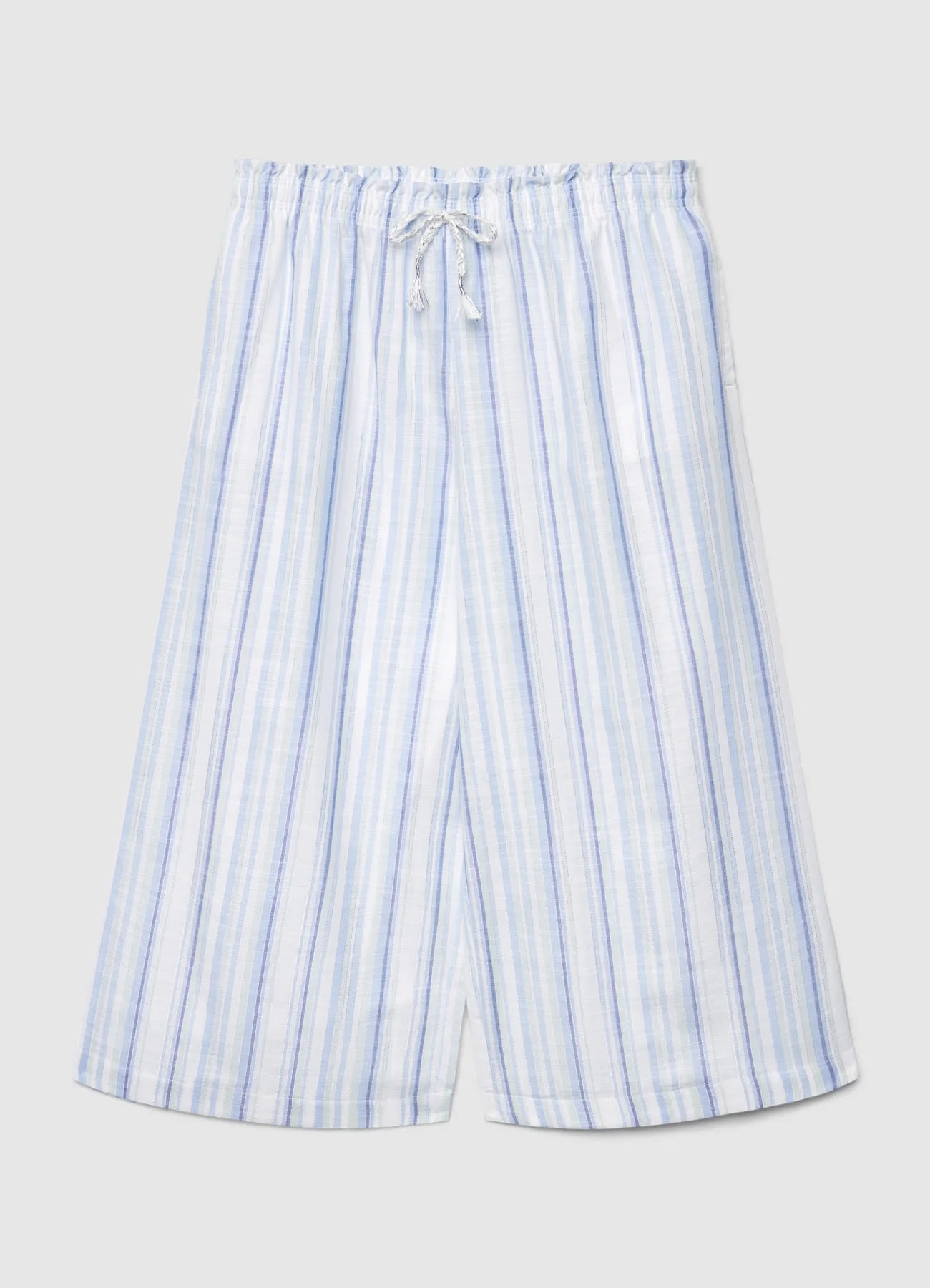 Pantaloni crop a righe
