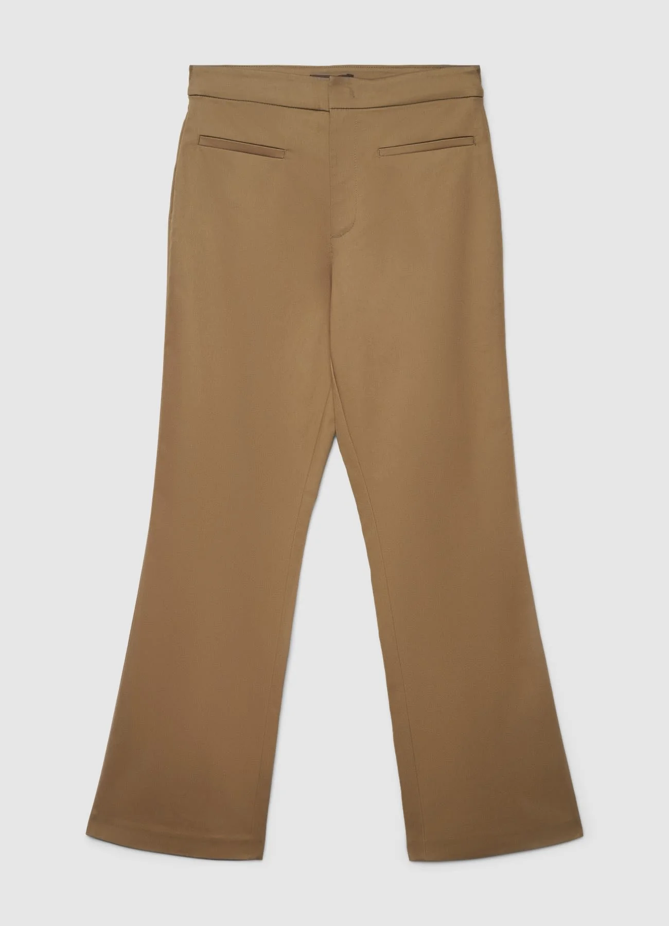 Pantaloni cropped flare tinta unita - Image 4