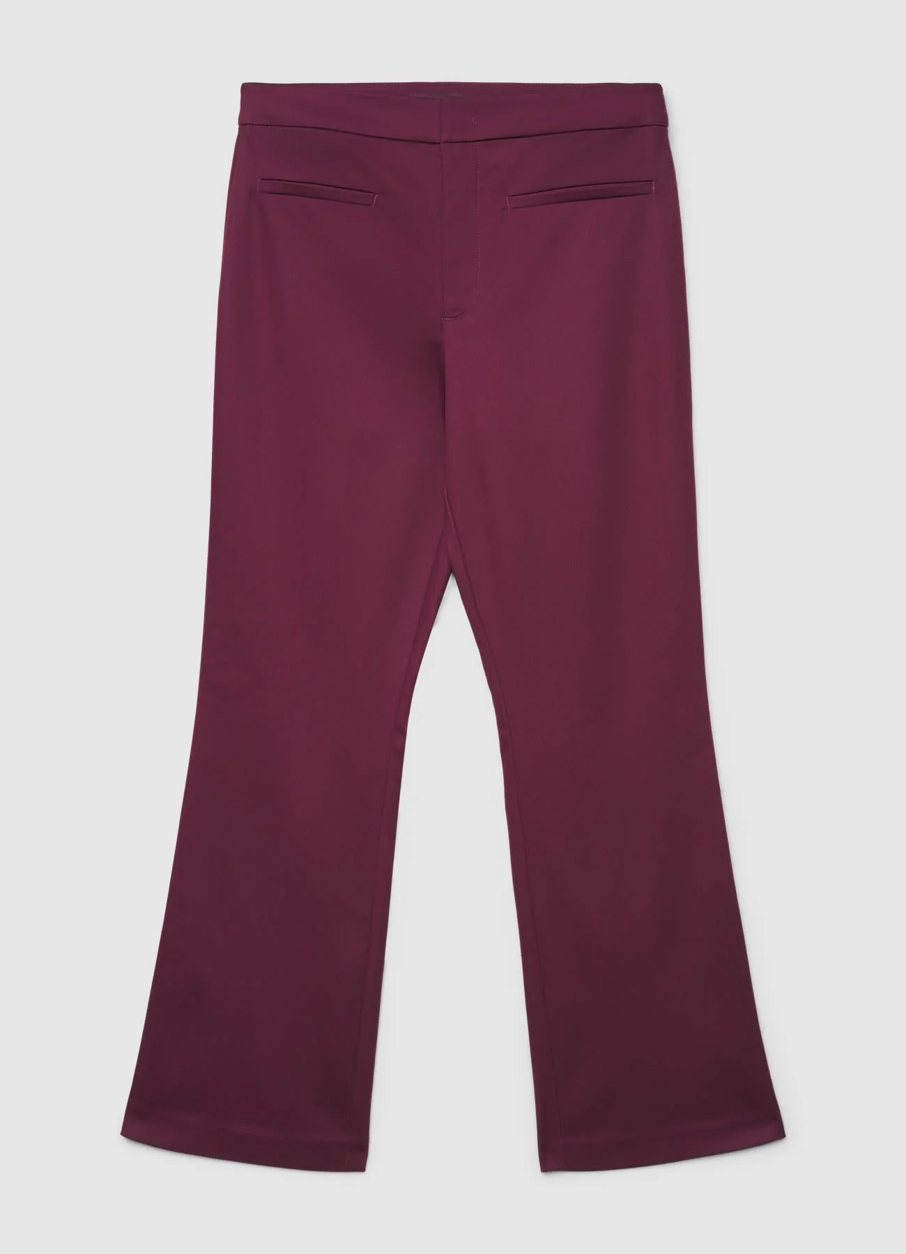 Pantaloni cropped flare tinta unita - Image 5