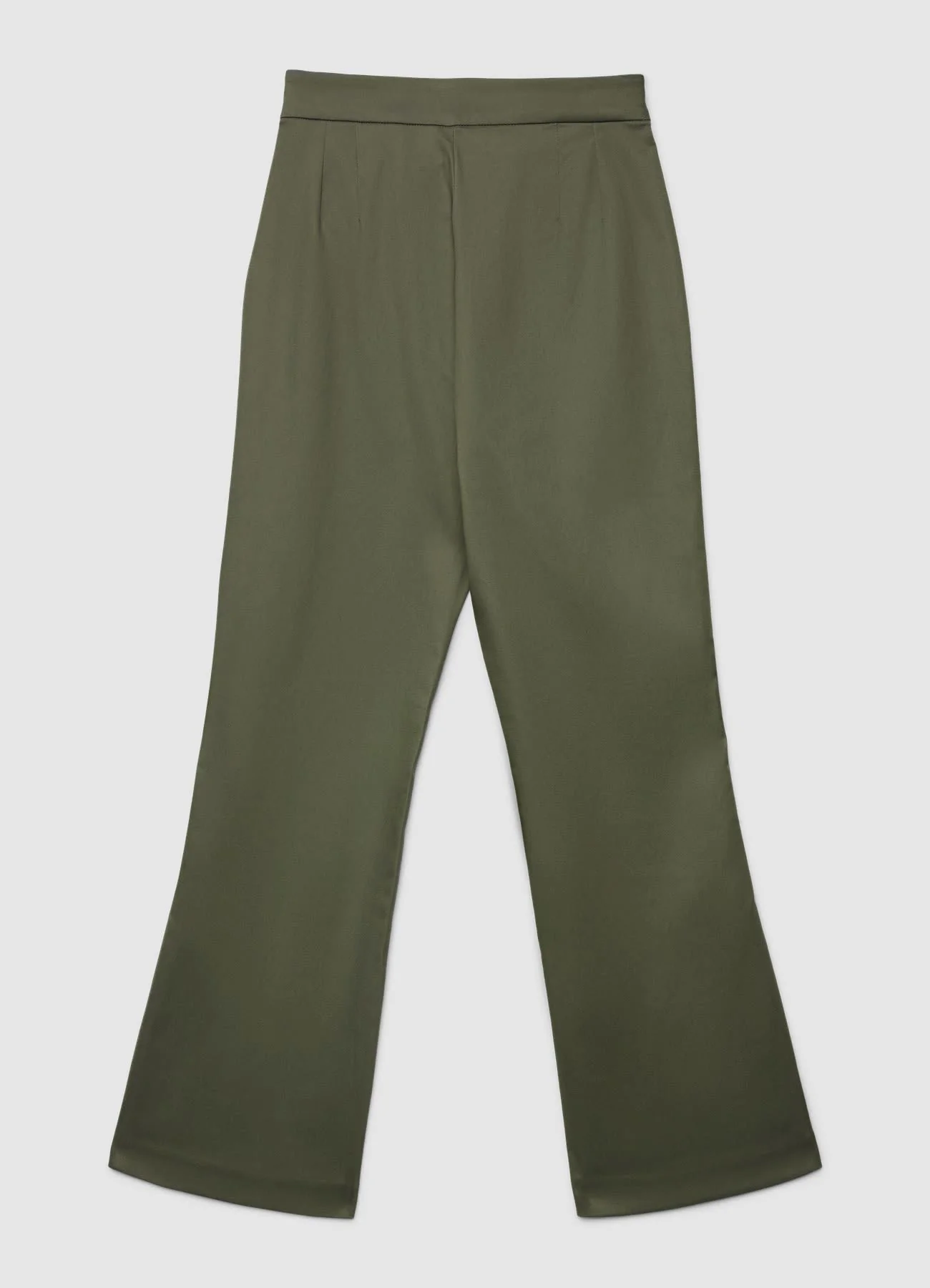 Pantaloni cropped flare tinta unita - Image 4