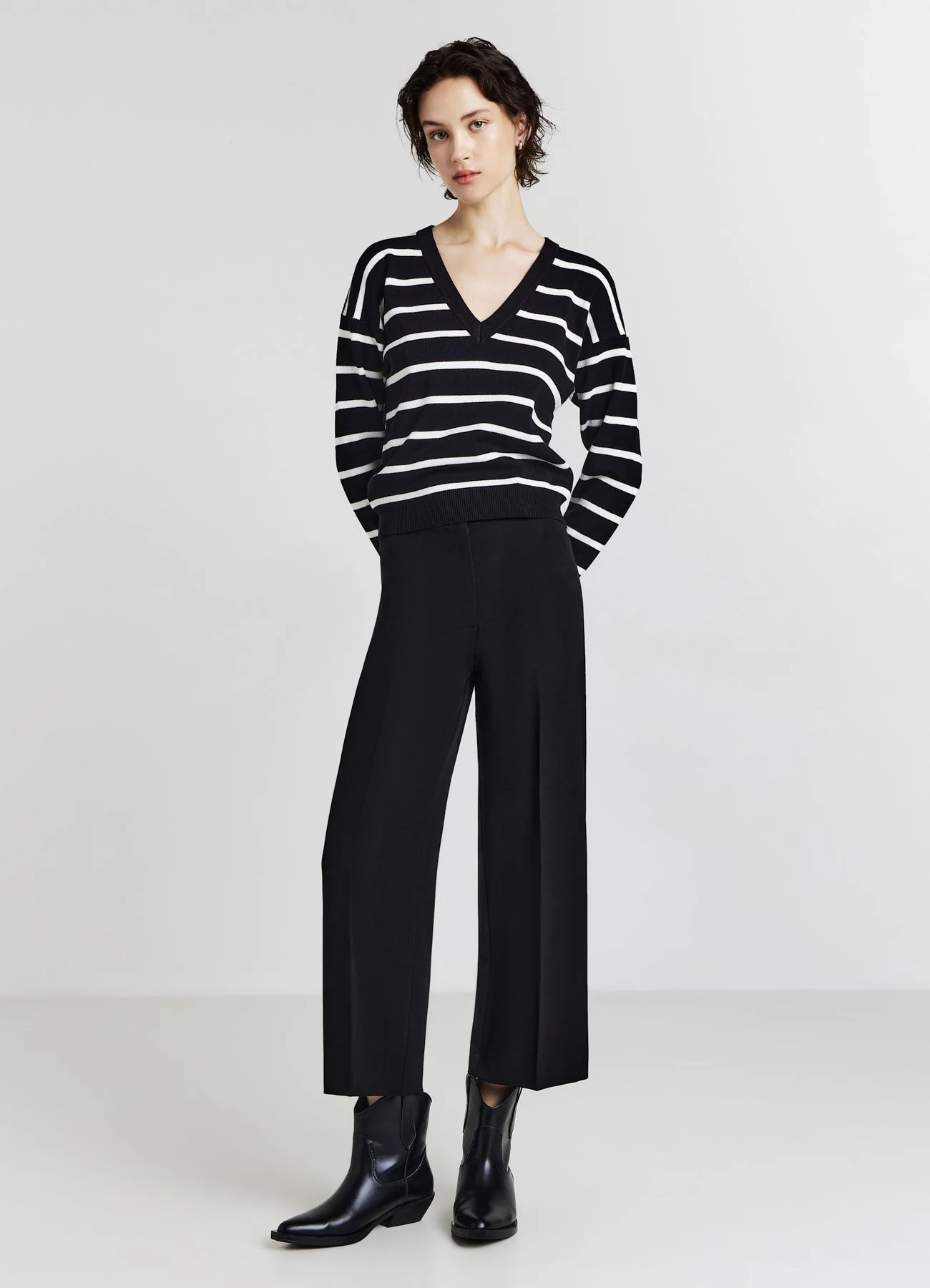 Pantaloni culotte a vita alta - Image 2