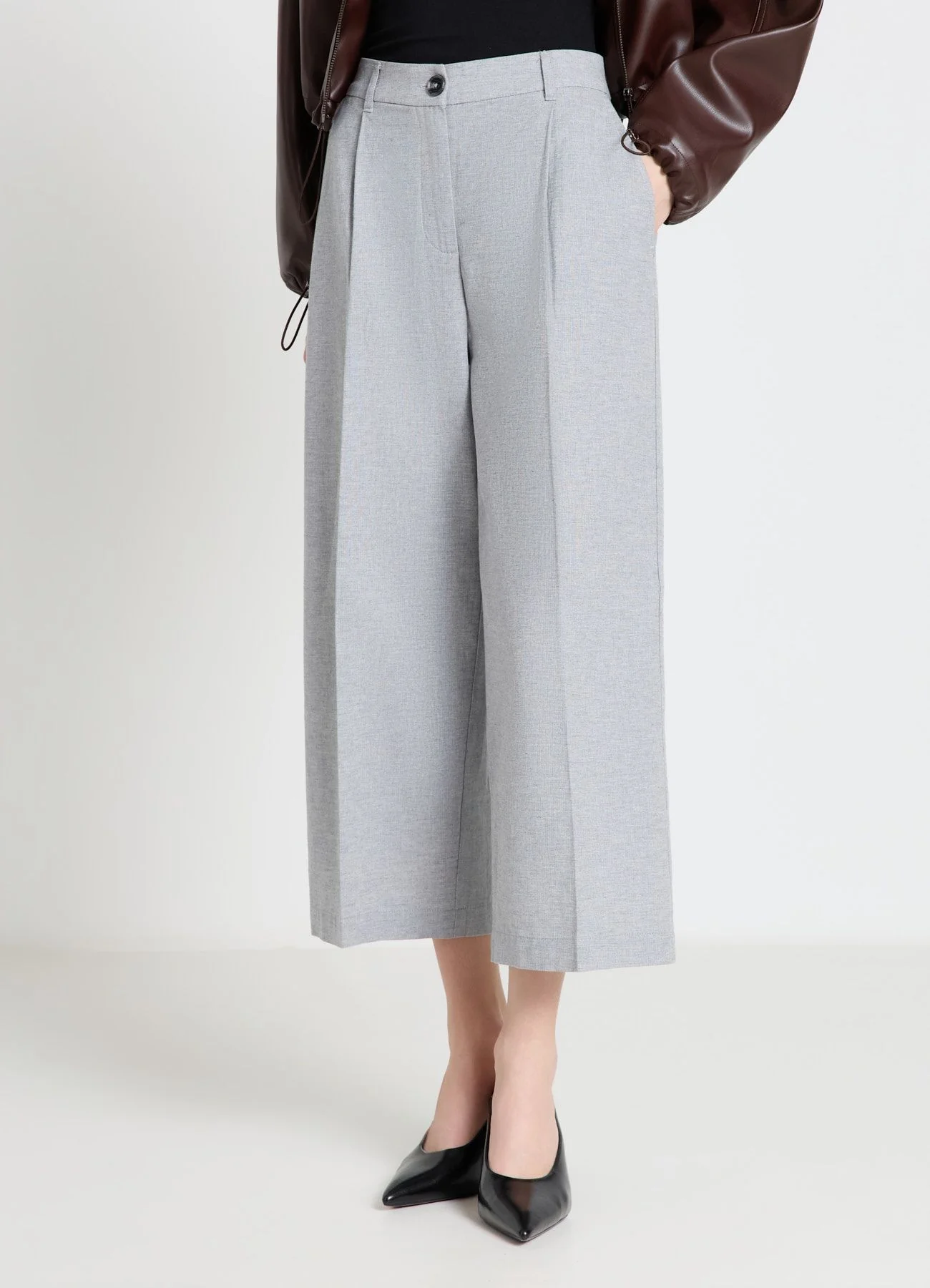 Pantaloni culotte con pinces