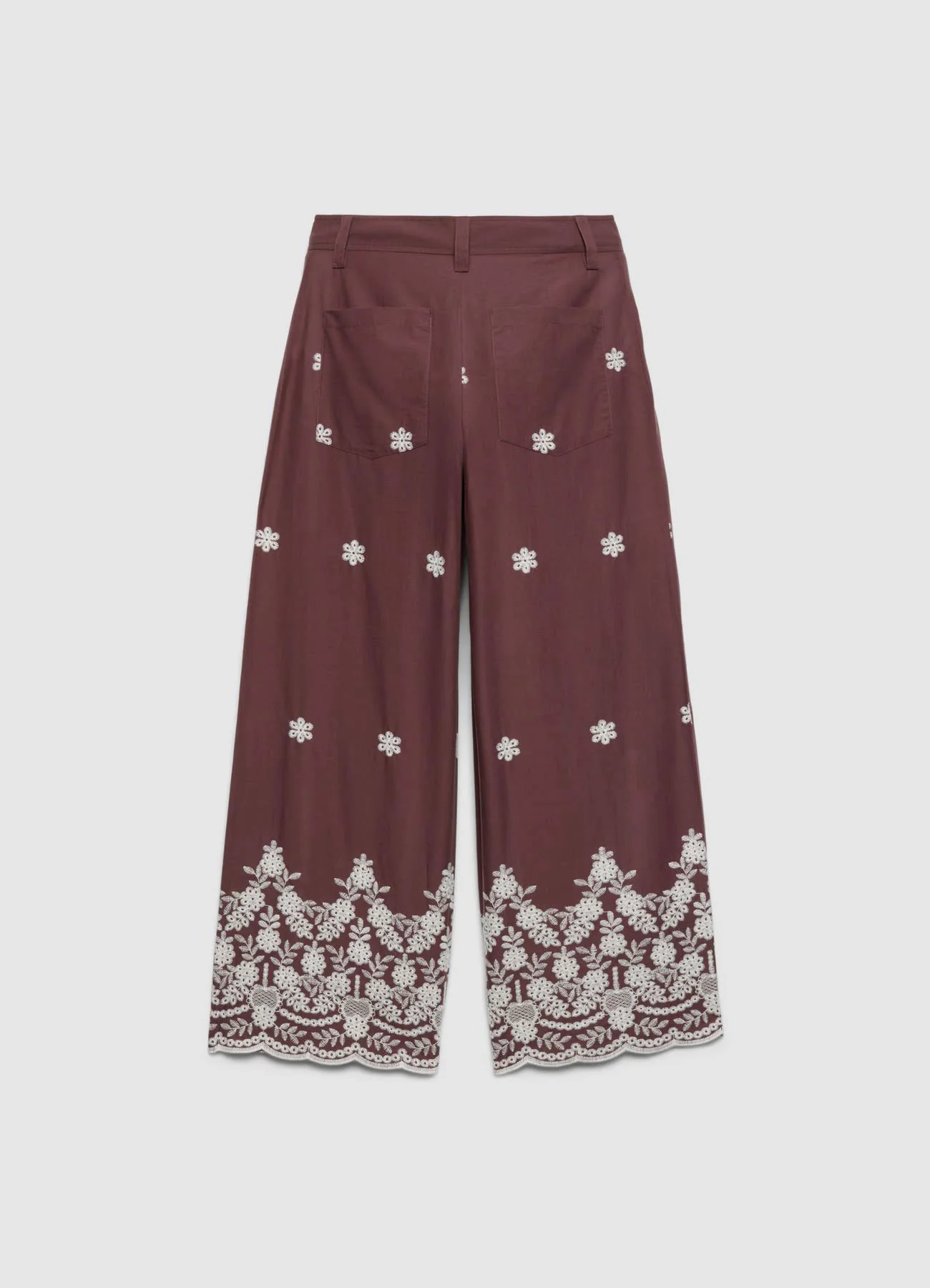 Pantaloni culotte con ricamo floreale - Image 4