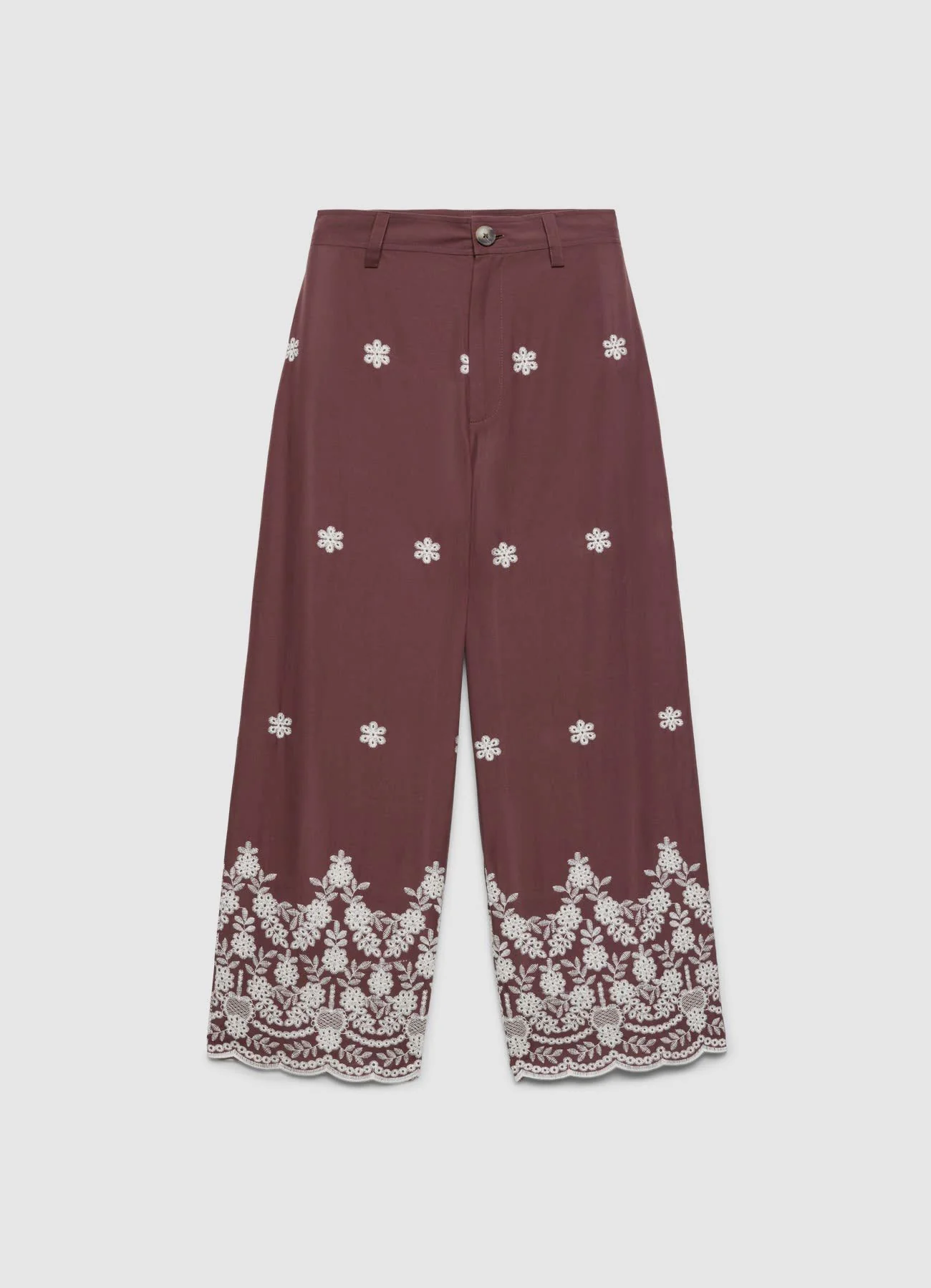 Pantaloni culotte con ricamo floreale - Image 6
