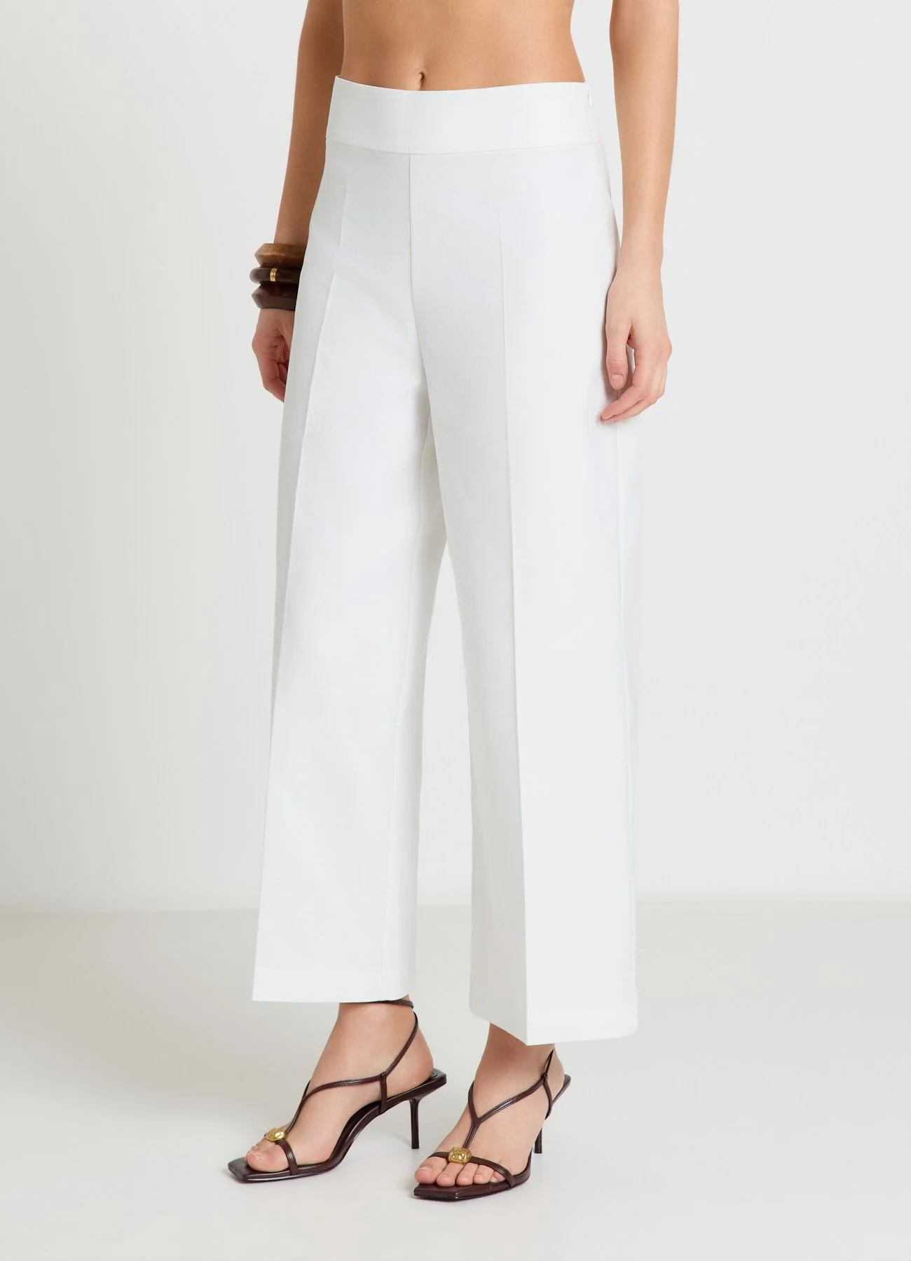 Pantaloni culotte in cotone rasatello - Image 2