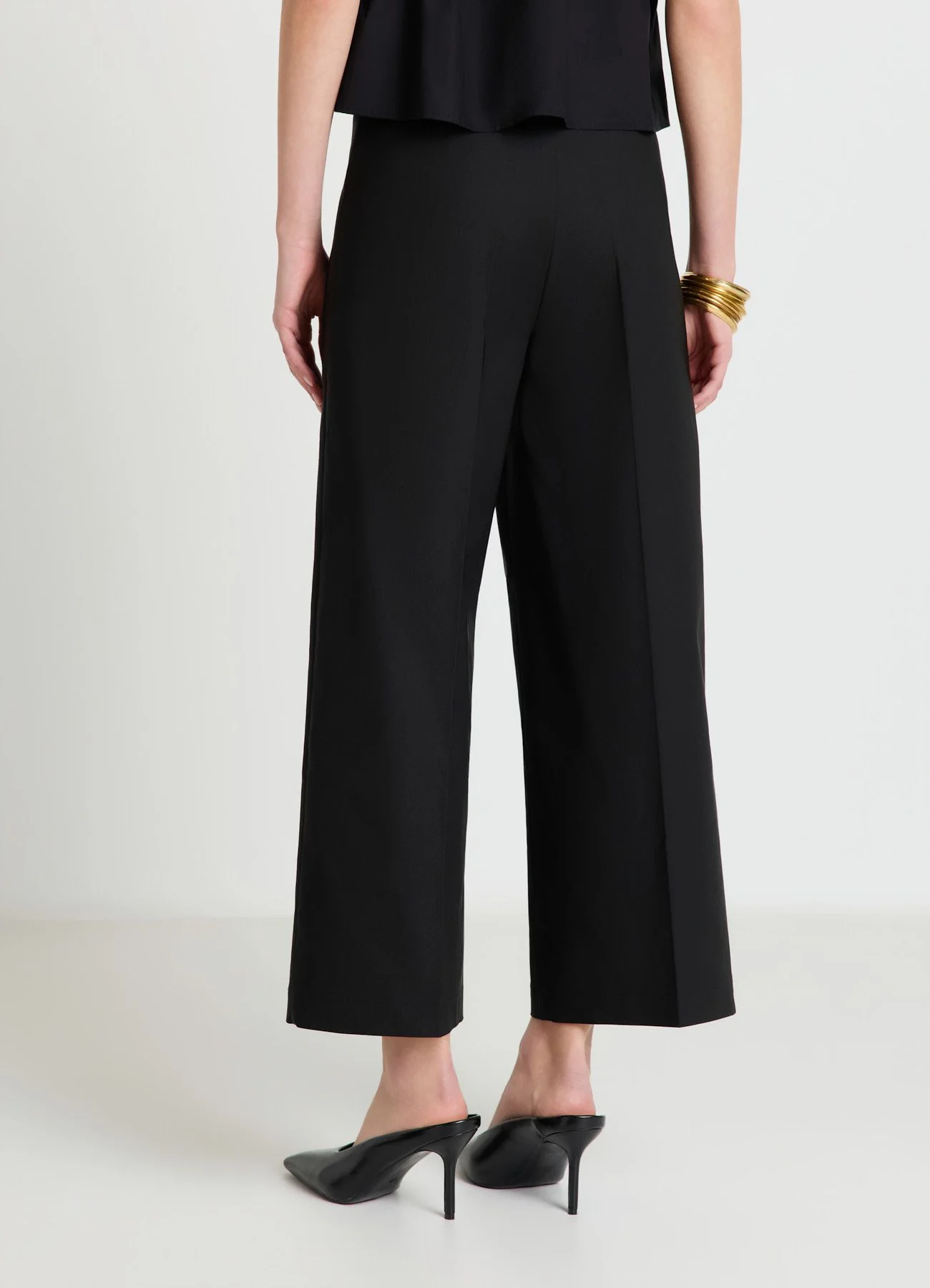 Pantaloni culotte in cotone rasatello - Image 3