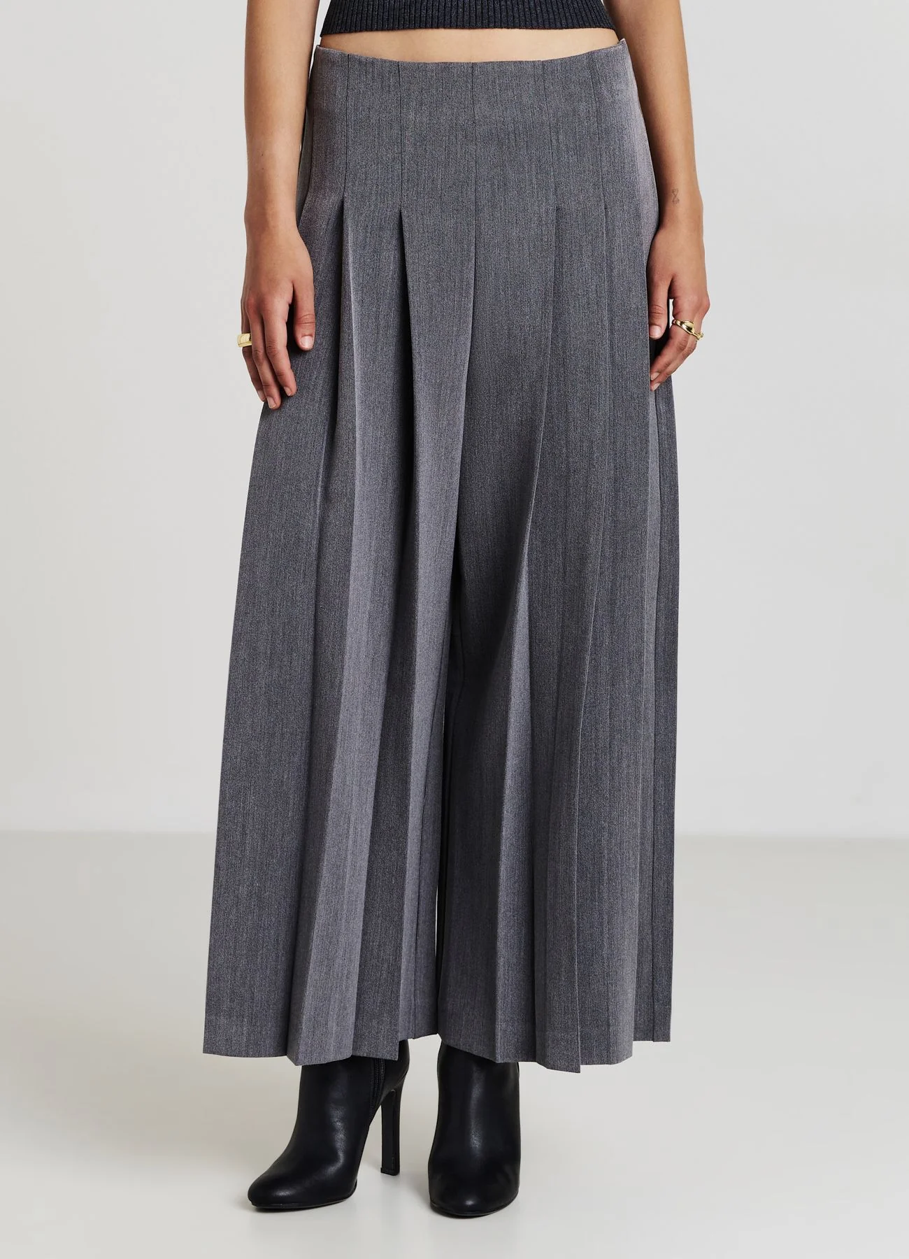 Pantaloni culotte pieghe - Image 3