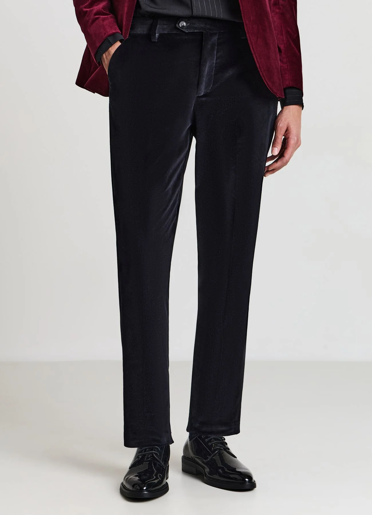Pantaloni effetto velluto